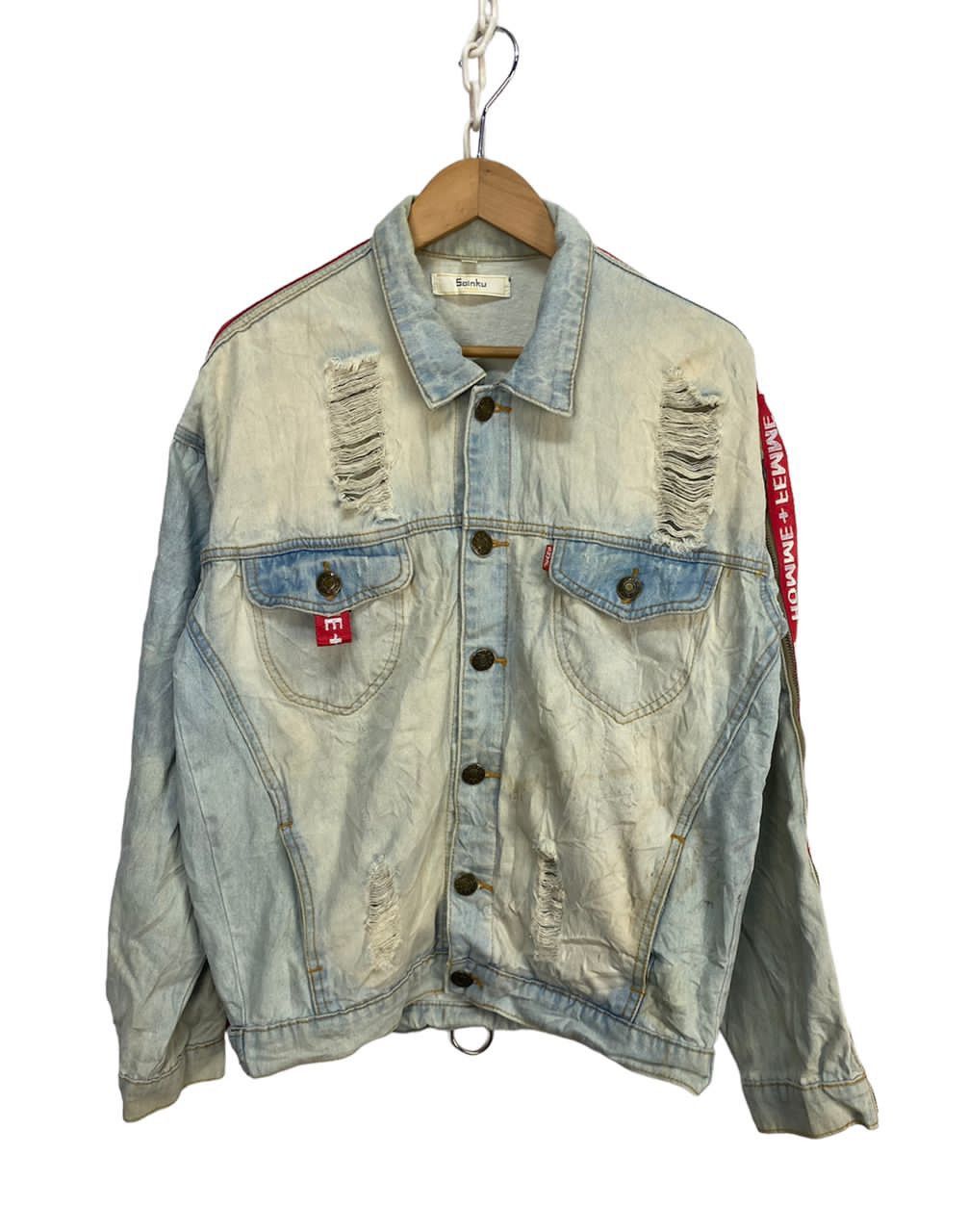 Distressed Denim × Japanese Brand 🔥unisex🔥 distressed