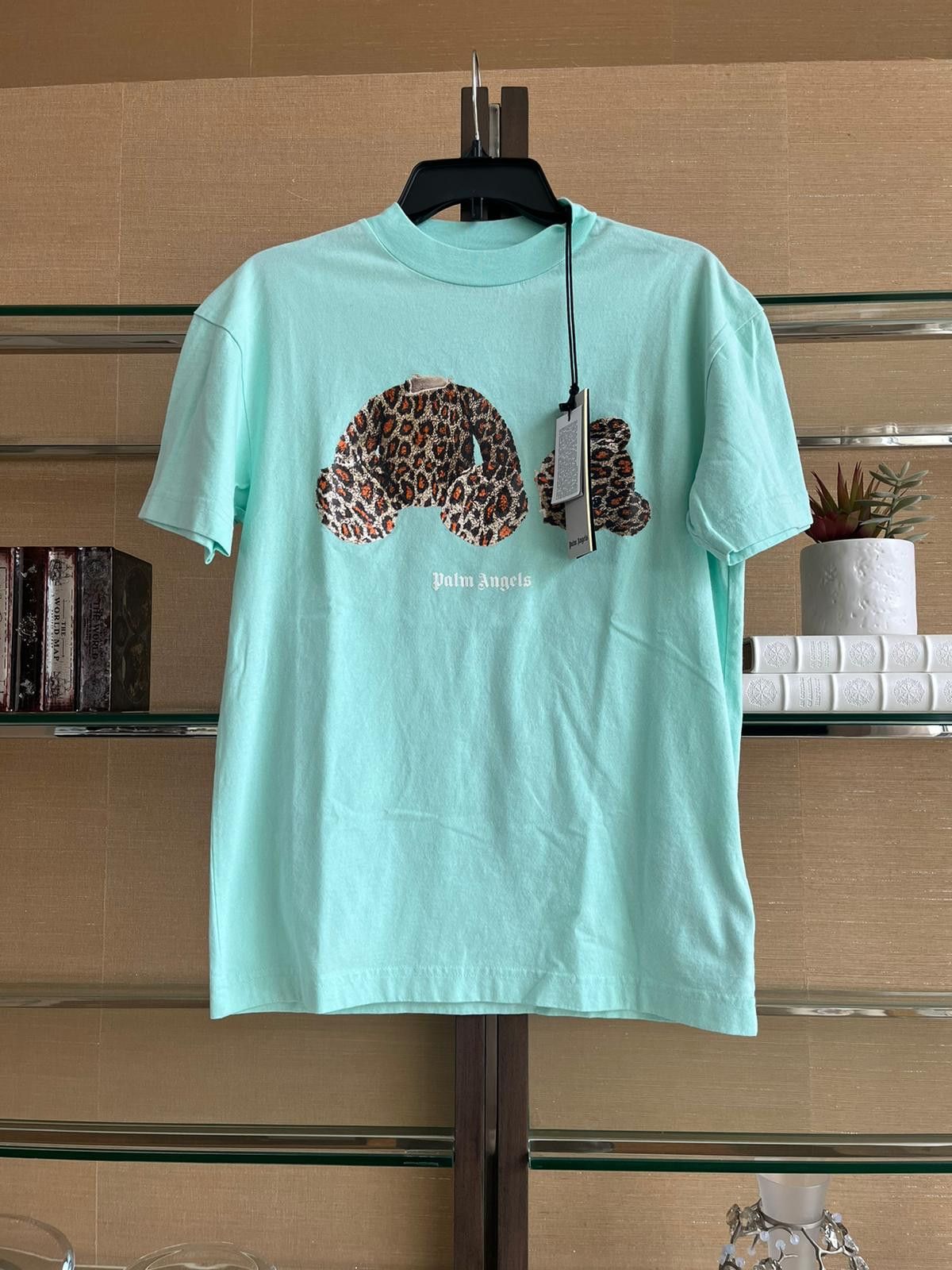 Palm Angels o1rshd1 Kill Bear T-Shirt in Sea Foam / Cheetah Size US XXL / EU 58 / 5 - 1 Thumbnail