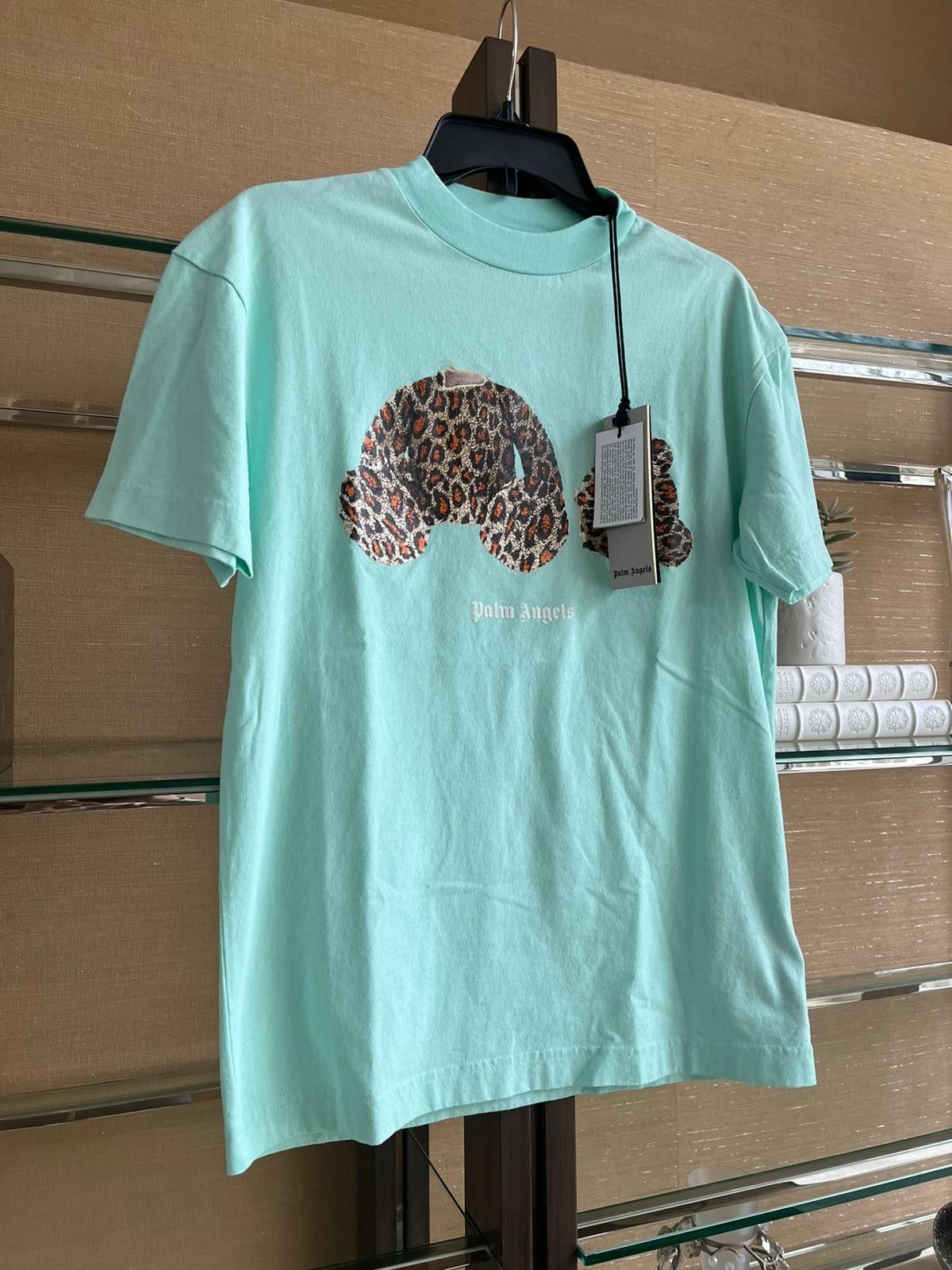 Palm Angels o1rshd1 Kill Bear T-Shirt in Sea Foam / Cheetah Size US XXL / EU 58 / 5 - 4 Thumbnail
