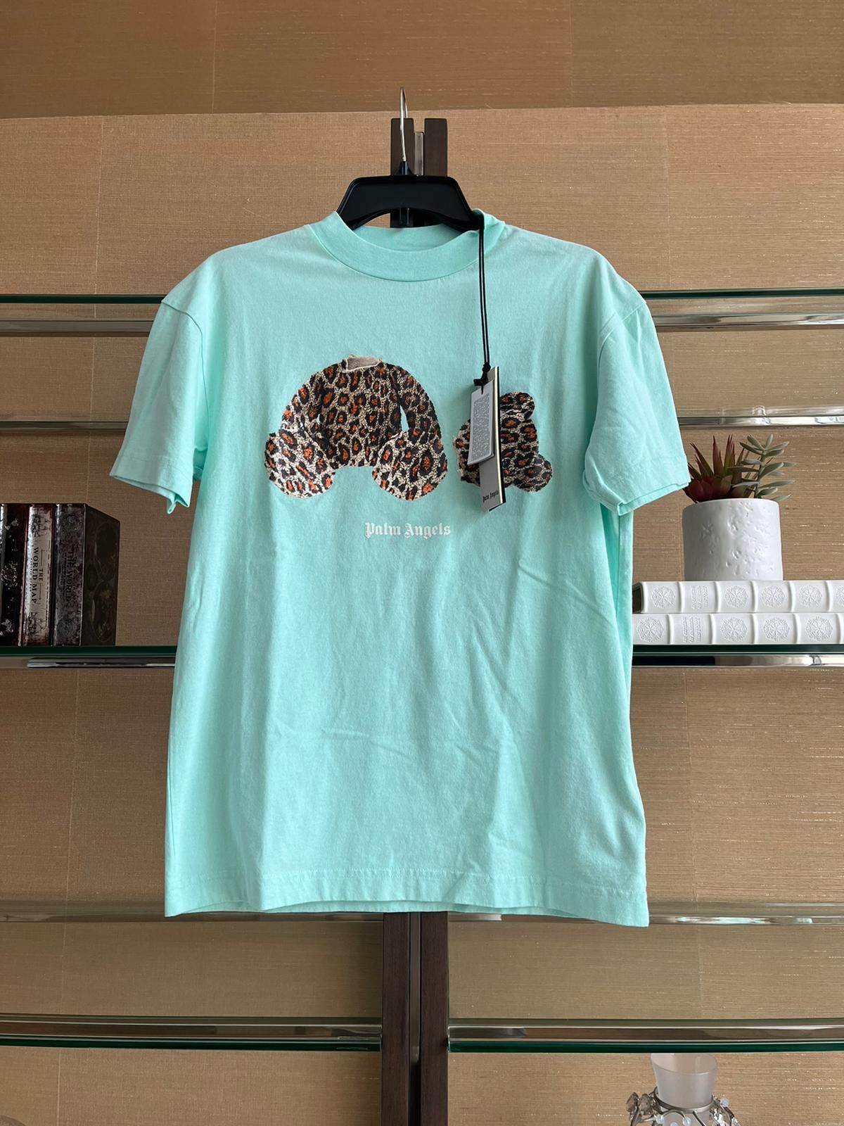Palm Angels o1rshd1 Kill Bear T-Shirt in Sea Foam / Cheetah Size US XXL / EU 58 / 5 - 13 Thumbnail