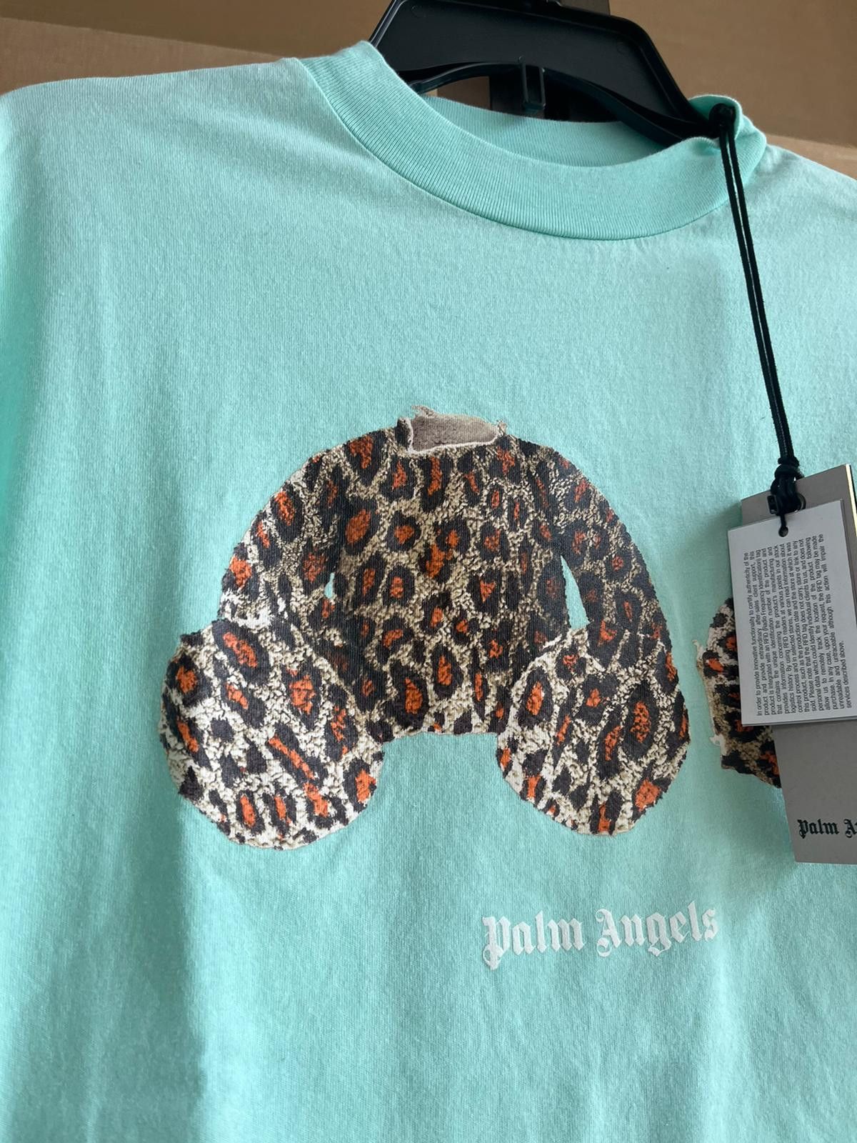 Palm Angels o1rshd1 Kill Bear T-Shirt in Sea Foam / Cheetah Size US XXL / EU 58 / 5 - 3 Thumbnail