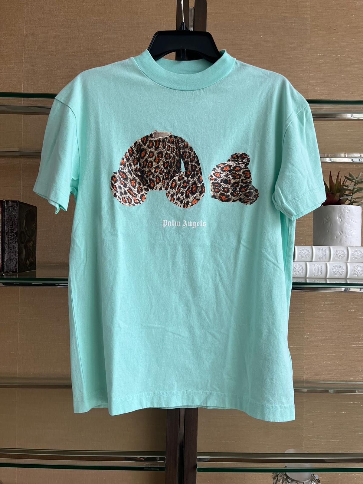 Palm Angels o1rshd1 Kill Bear T-Shirt in Sea Foam / Cheetah Size US XXL / EU 58 / 5 - 9 Thumbnail
