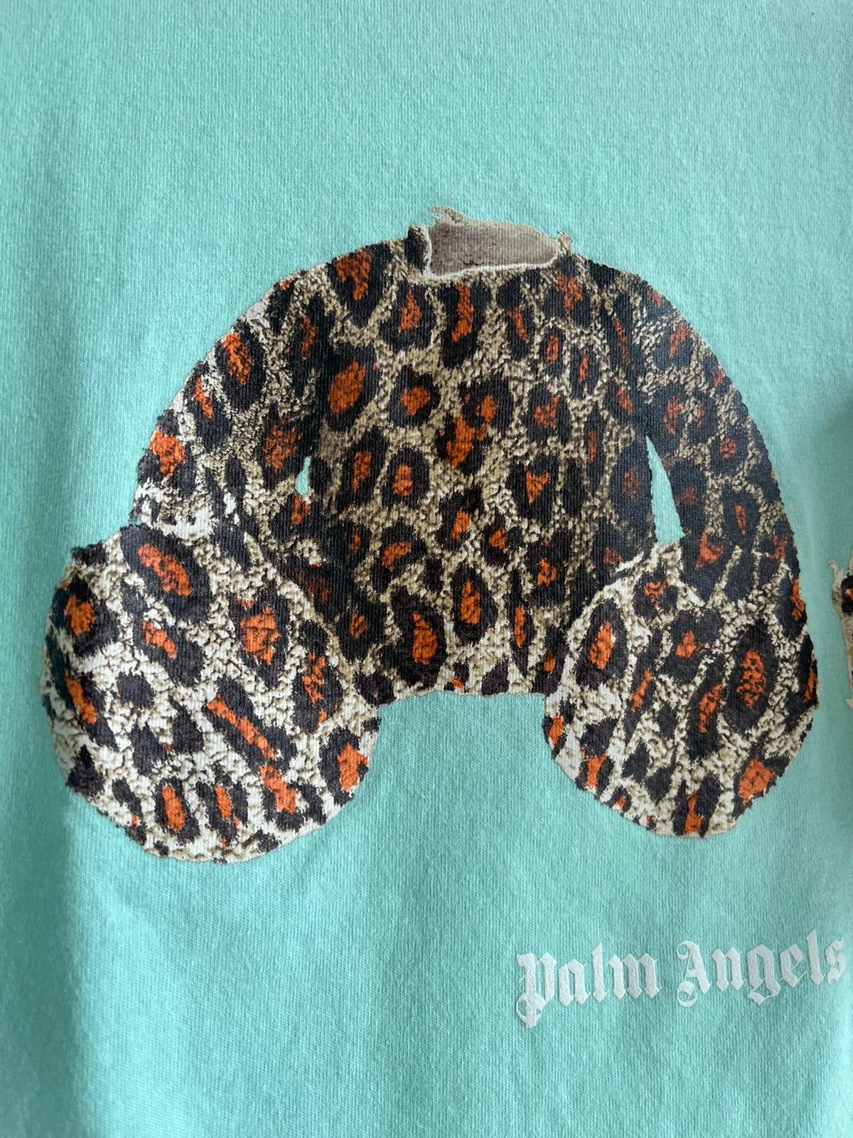 Palm Angels o1rshd1 Kill Bear T-Shirt in Sea Foam / Cheetah Size US XXL / EU 58 / 5 - 6 Thumbnail