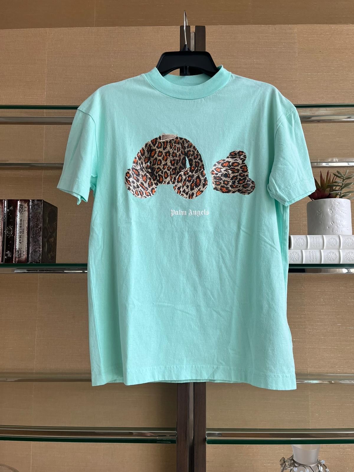 Palm Angels o1rshd1 Kill Bear T-Shirt in Sea Foam / Cheetah Size US XXL / EU 58 / 5 - 12 Thumbnail