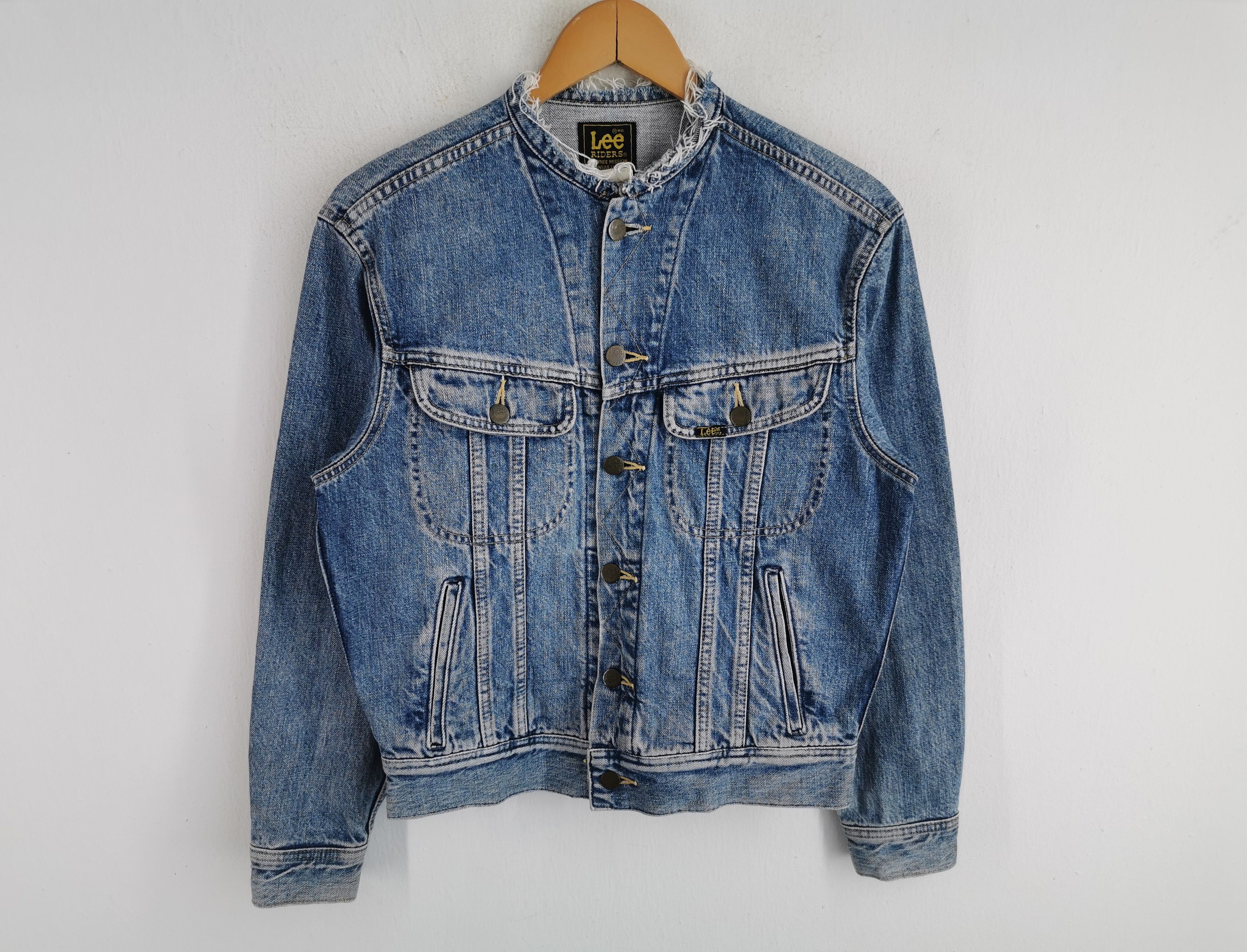 Distressed Vintage Lee Denim Jacket Made In USA Size M