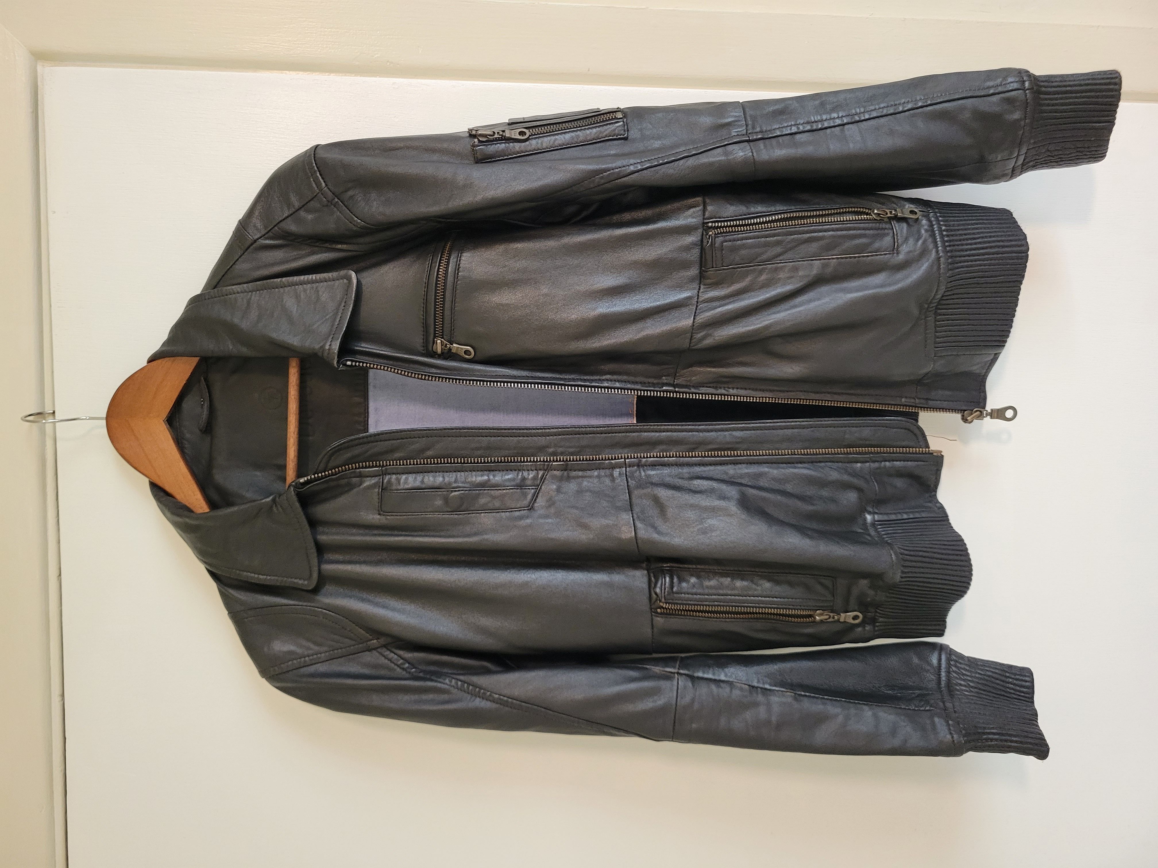 Designer Calfskin Leather Jacket Size US M / EU 48-50 / 2 - 1 Preview