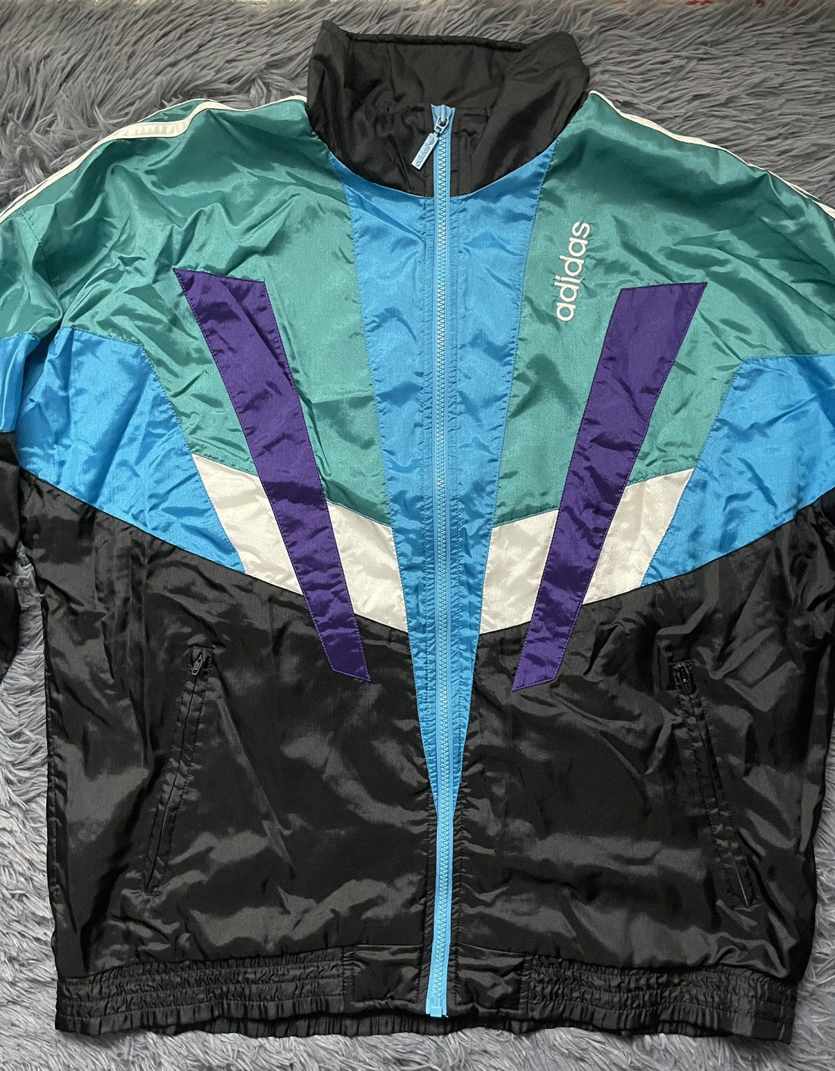 Adidas × Vintage Adidas 80s vintage nylon striped track jacket Size US M / EU 48-50 / 2 - 2 Thumbnail