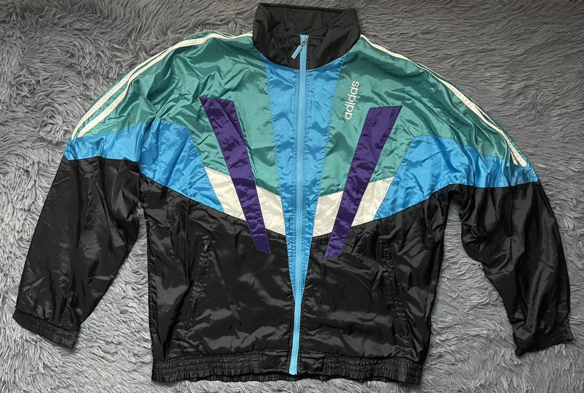 Adidas × Vintage Adidas 80s vintage nylon striped track jacket Size US M / EU 48-50 / 2 - 1 Thumbnail