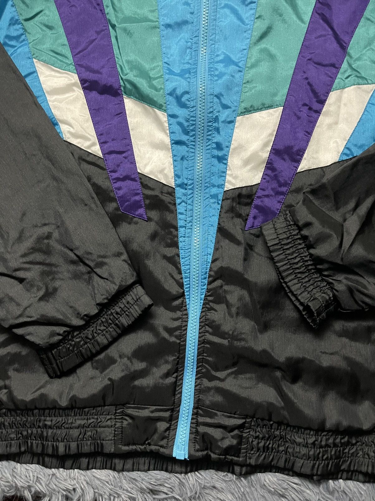 Adidas × Vintage Adidas 80s vintage nylon striped track jacket Size US M / EU 48-50 / 2 - 4 Thumbnail