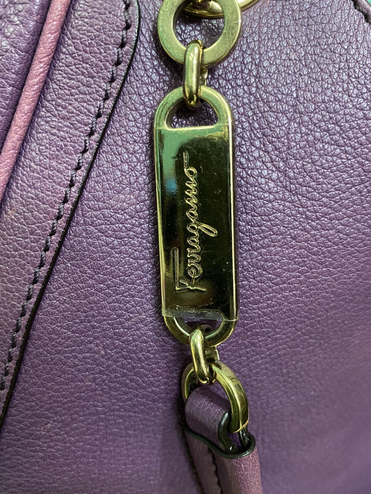 Salvatore Ferragamo AUTHENTIC SALVATORE FERRAGAMO BETULLA LEATHER TOTE Size ONE SIZE - 11 Thumbnail