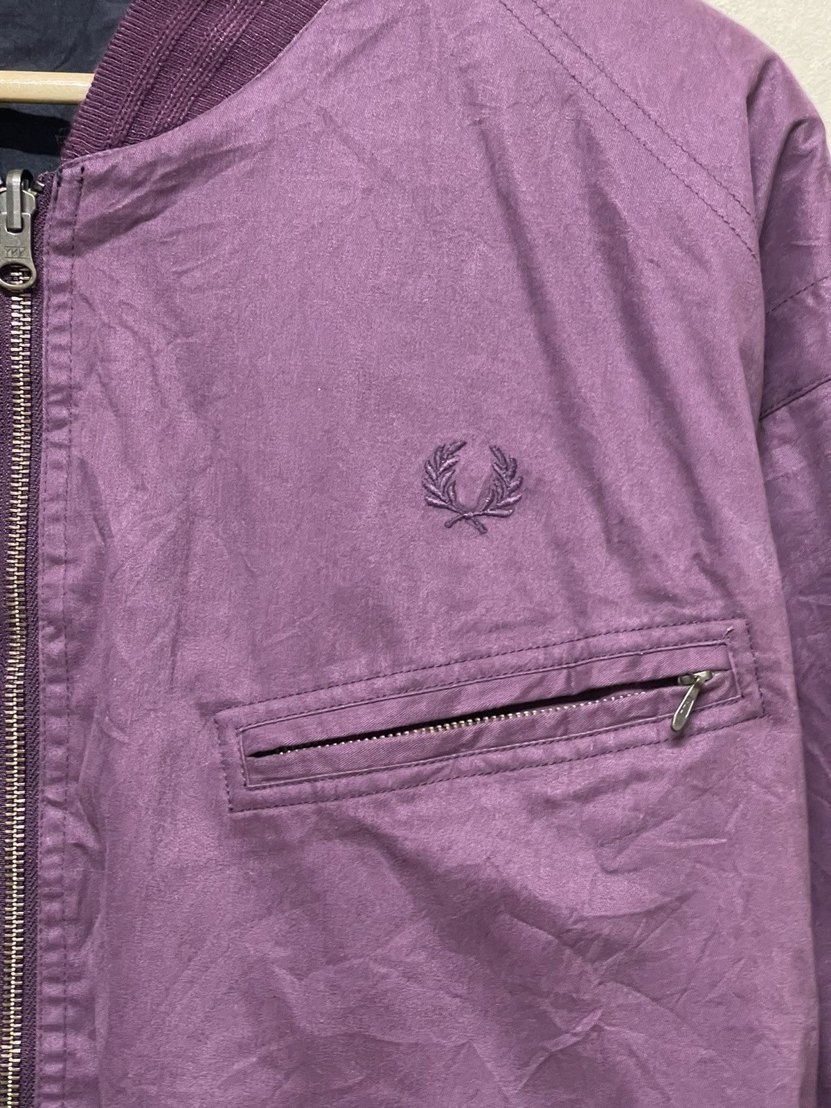 Fred Perry Vintage Fred Perry Reversible Varsity Cotton Jacket Size US L / EU 52-54 / 3 - 3 Thumbnail
