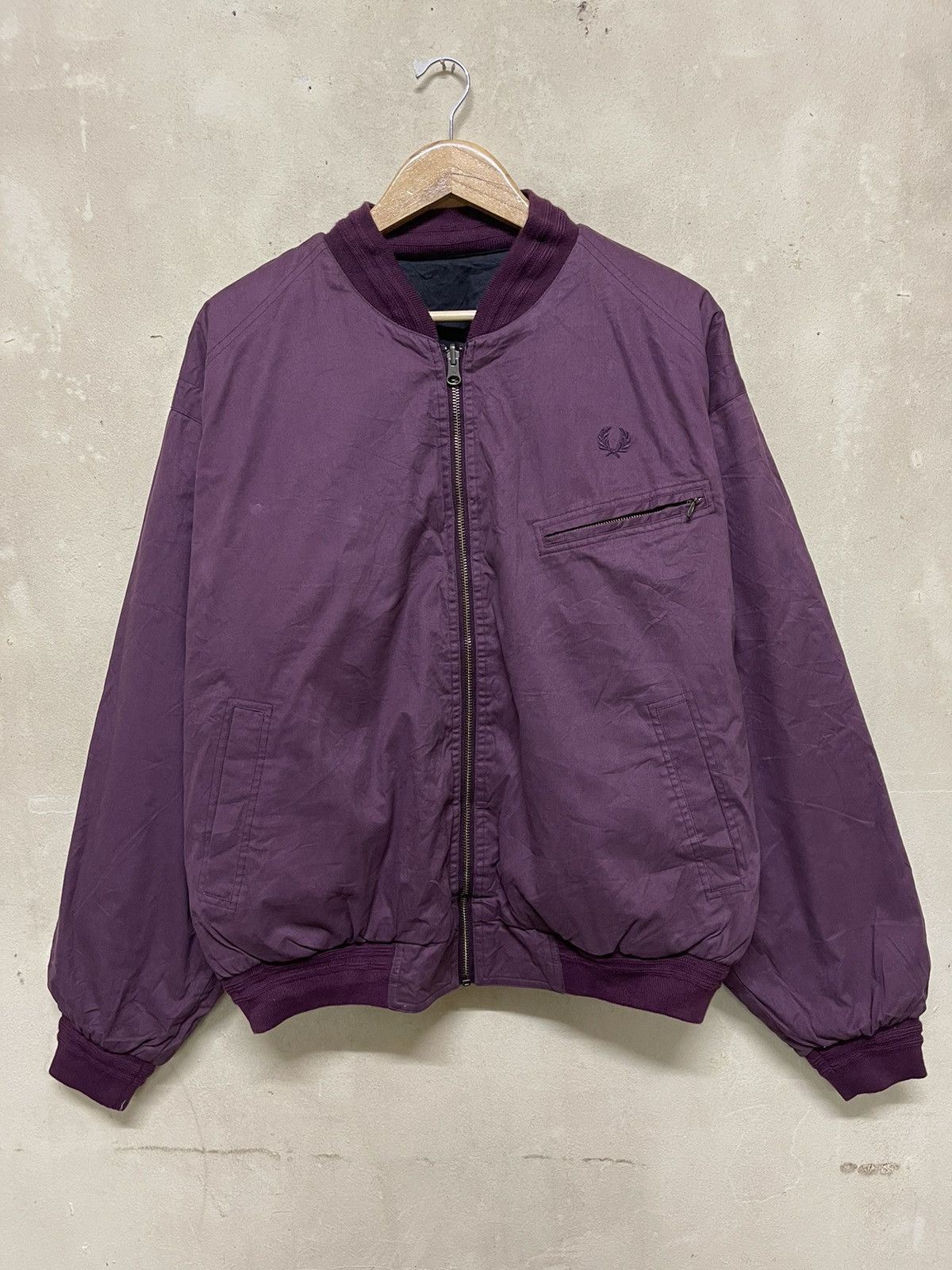 Fred Perry Vintage Fred Perry Reversible Varsity Cotton Jacket Size US L / EU 52-54 / 3 - 1 Thumbnail