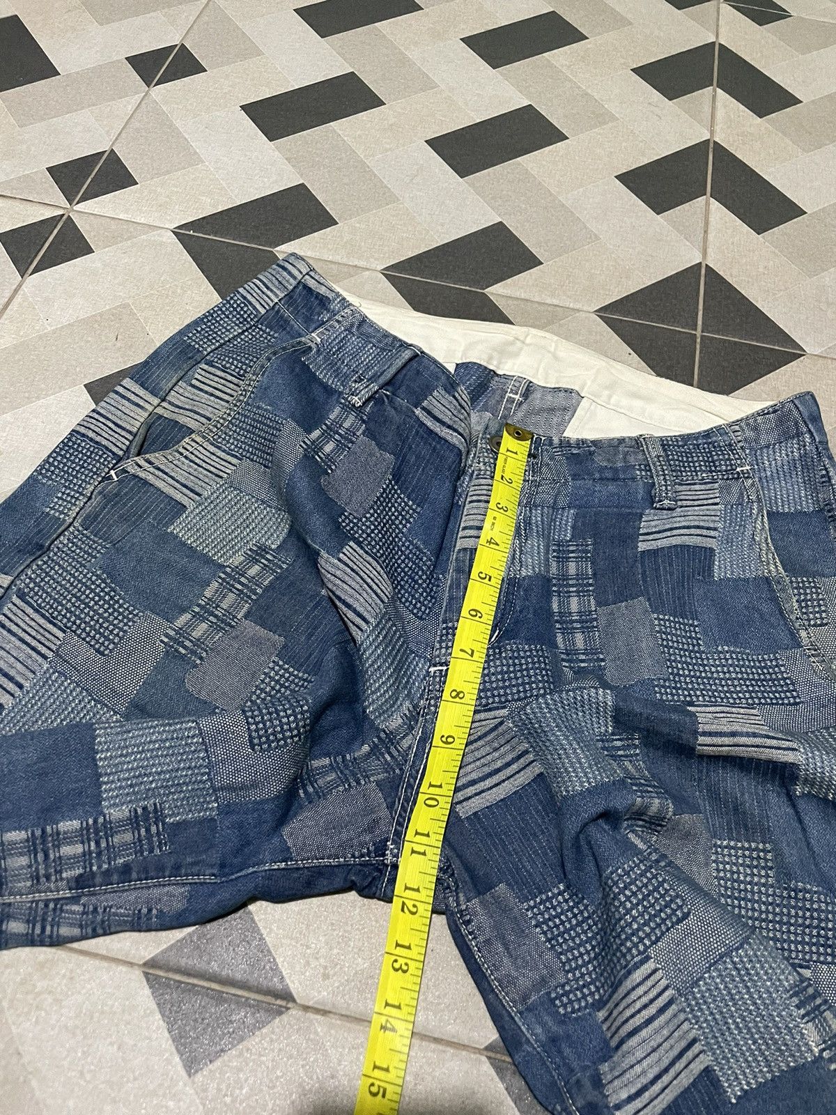 Blue Blue Japan Vintage Red Seam Shorts Sashiko Japan Size US 34 / EU 50 - 8 Thumbnail