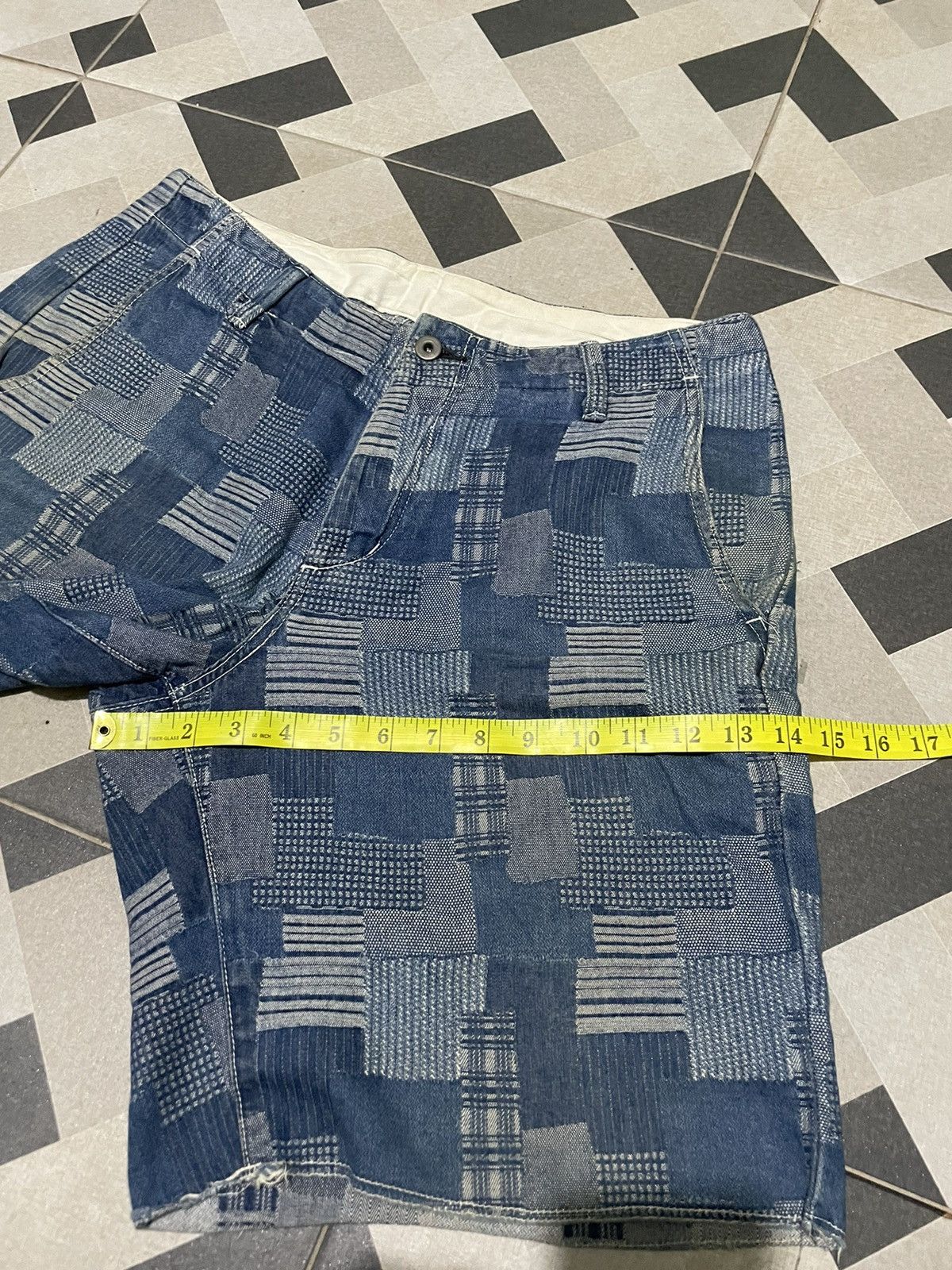 Blue Blue Japan Vintage Red Seam Shorts Sashiko Japan Size US 34 / EU 50 - 9 Thumbnail