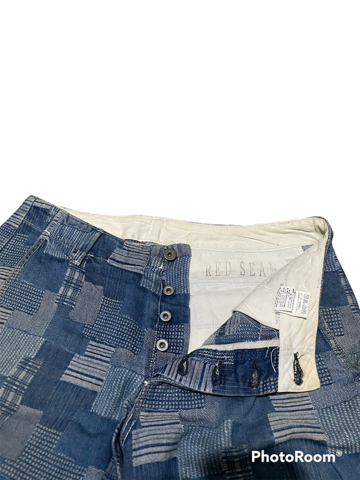 Blue Blue Japan Vintage Red Seam Shorts Sashiko Japan Size US 34 / EU 50 - 4 Thumbnail