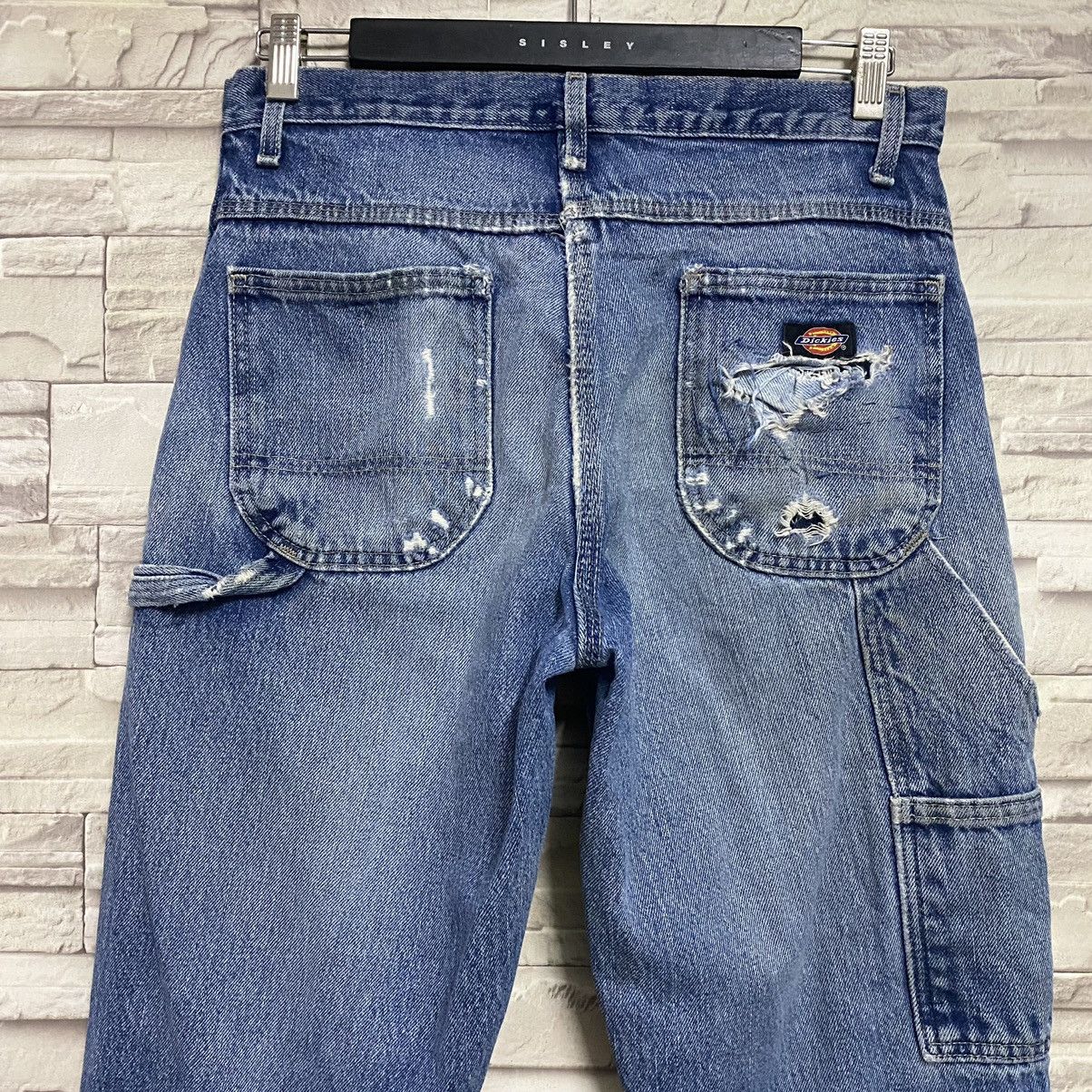 Dickies Vintage Dickies Thrashed Denim Carpenter Pants Size US 31 - 13 Thumbnail