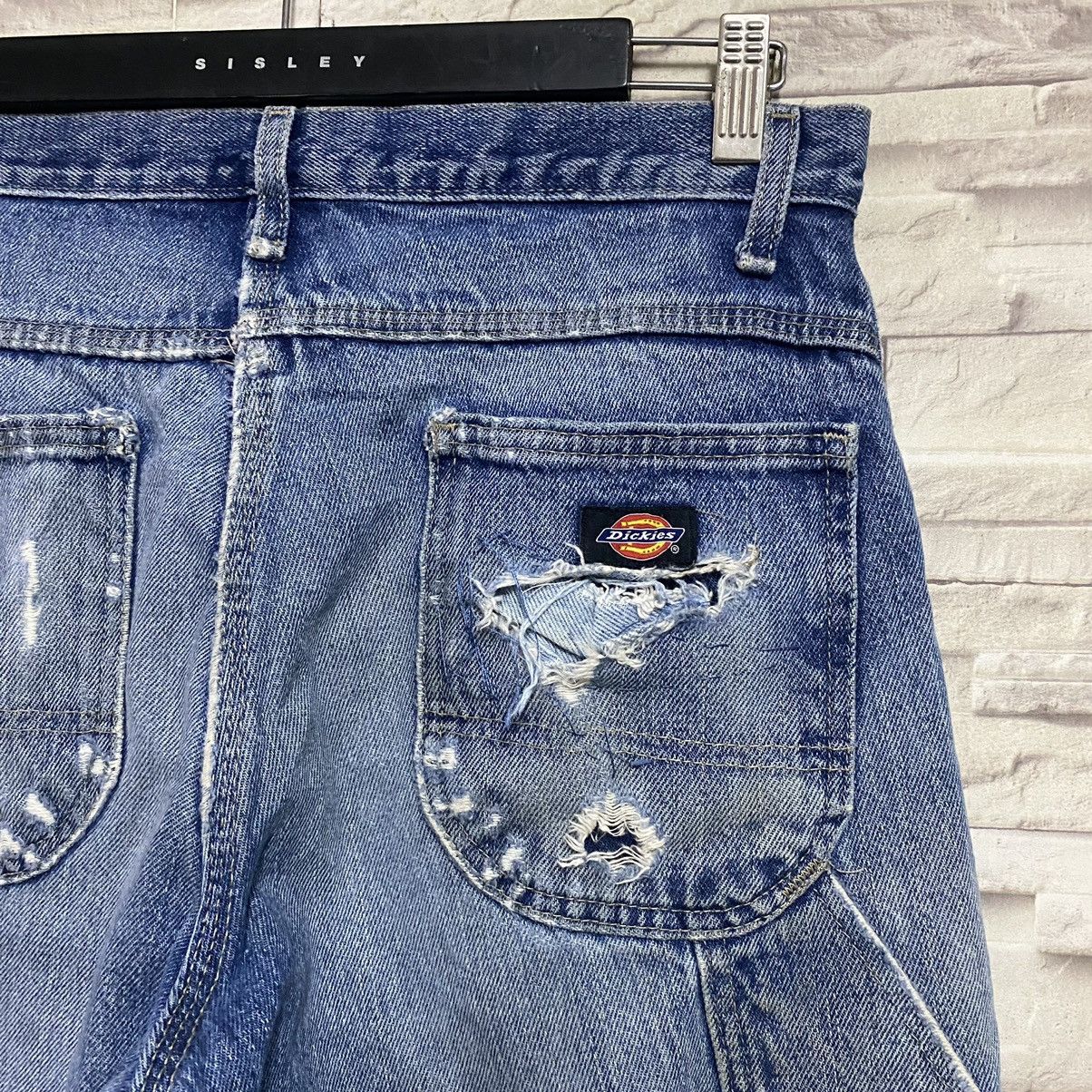 Dickies Vintage Dickies Thrashed Denim Carpenter Pants Size US 31 - 17 Thumbnail