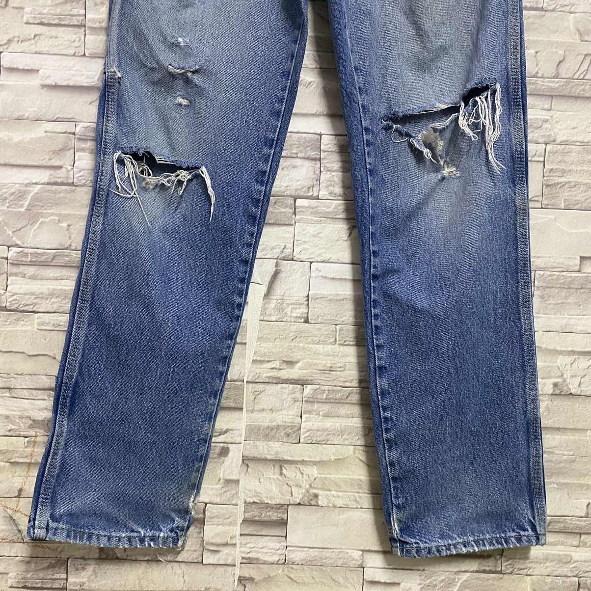 Dickies Vintage Dickies Thrashed Denim Carpenter Pants Size US 31 - 6 Thumbnail