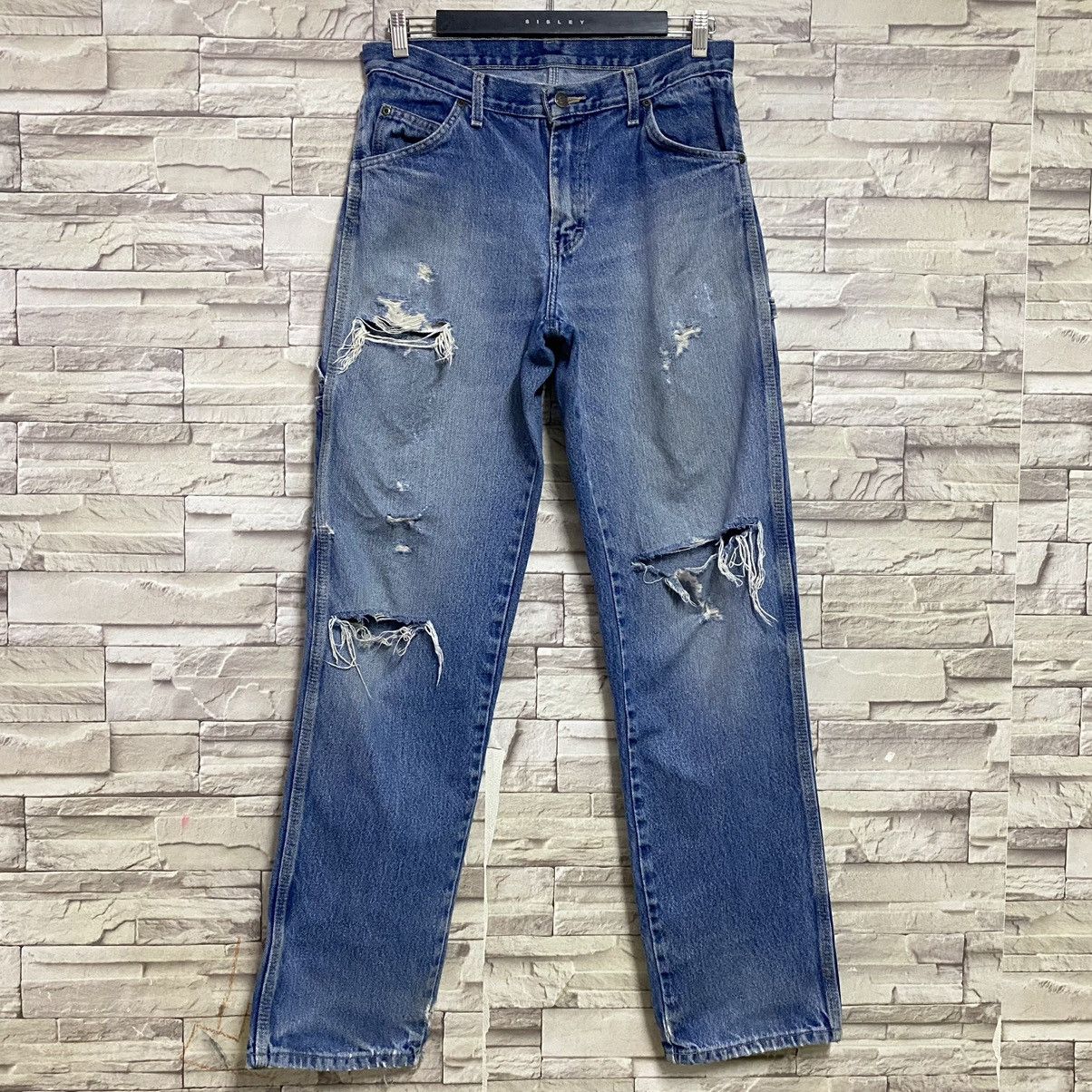 Dickies Vintage Dickies Thrashed Denim Carpenter Pants Size US 31 - 3 Thumbnail