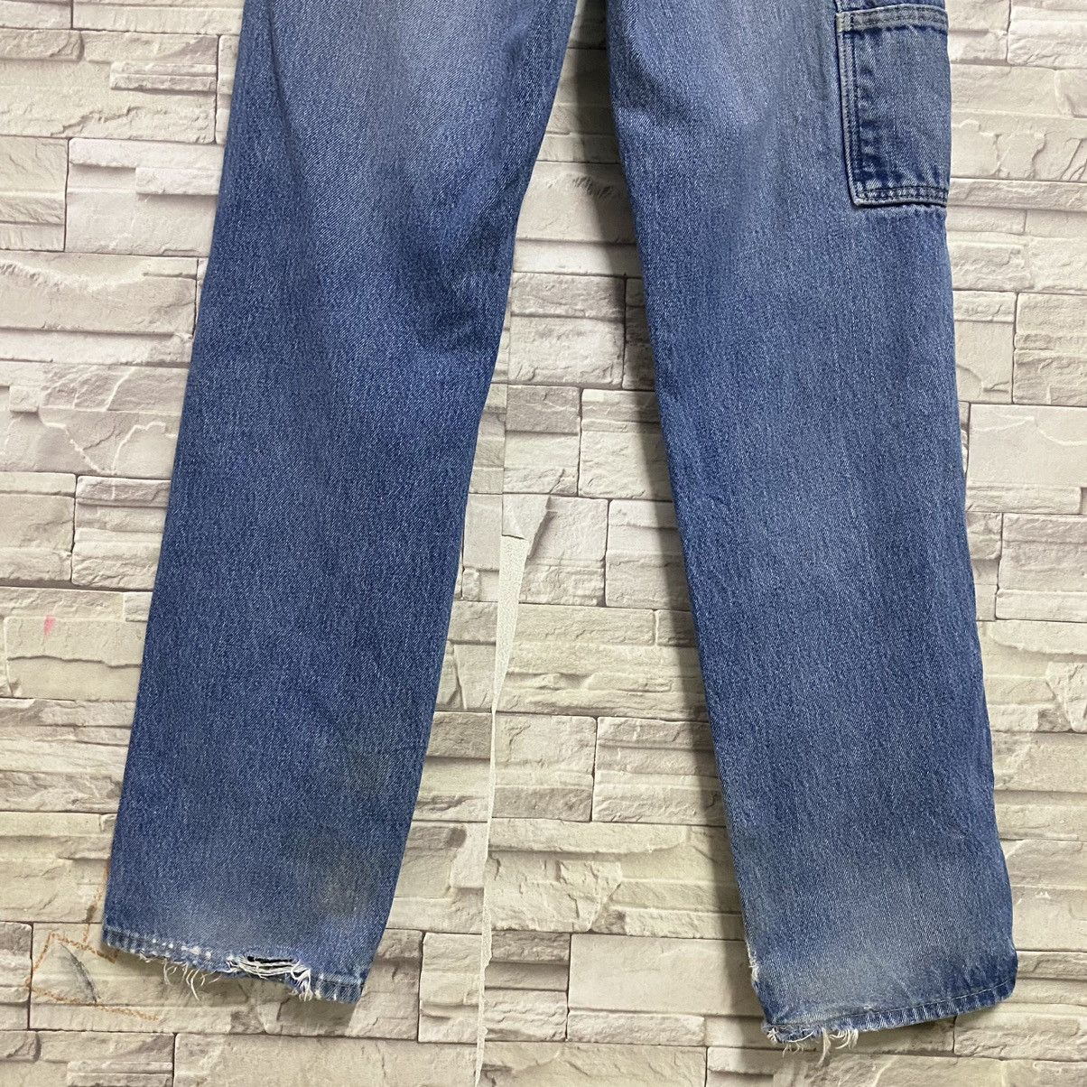 Dickies Vintage Dickies Thrashed Denim Carpenter Pants Size US 31 - 14 Thumbnail