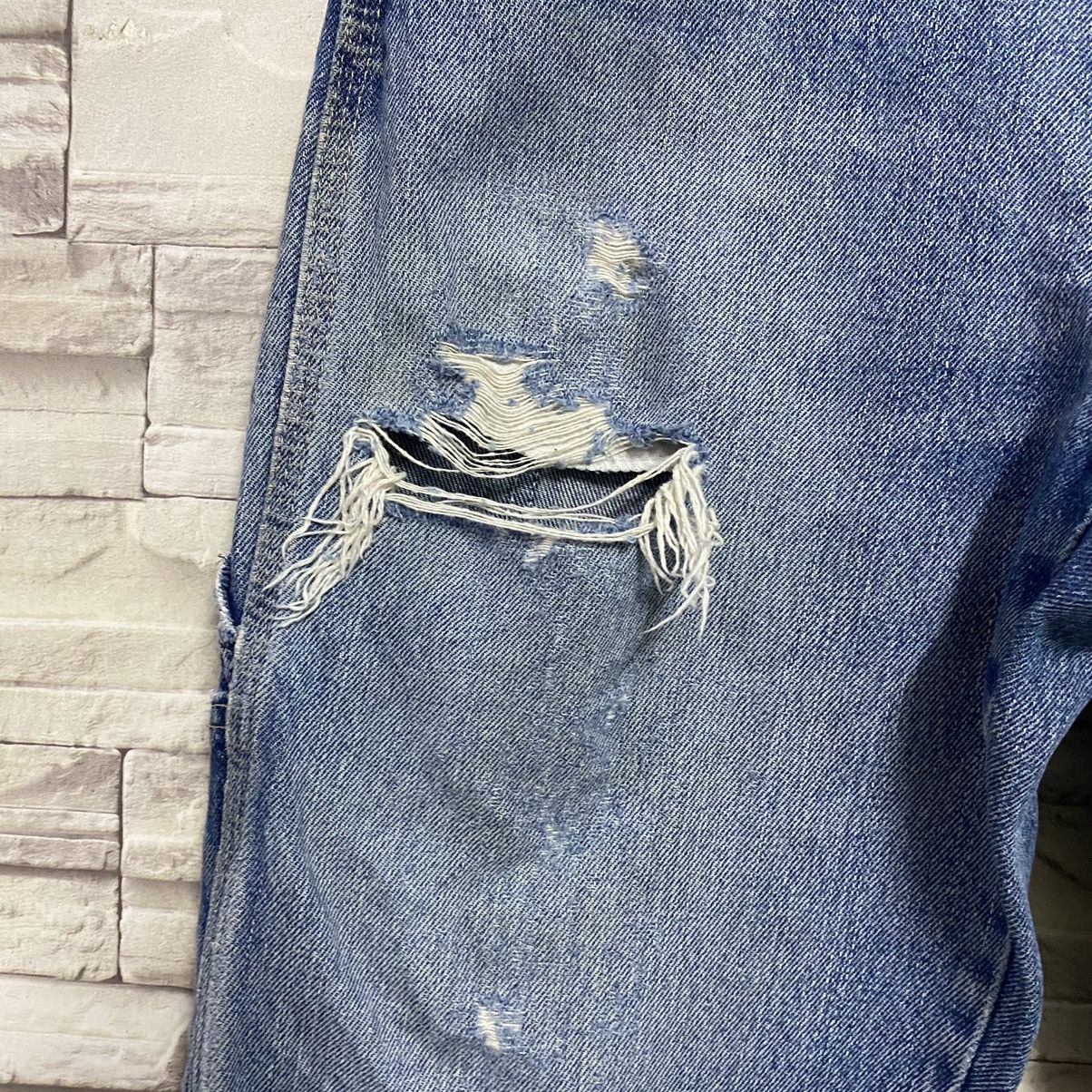 Dickies Vintage Dickies Thrashed Denim Carpenter Pants Size US 31 - 9 Thumbnail