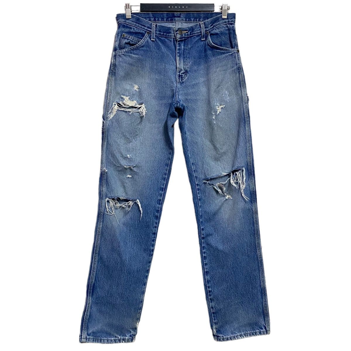 Dickies Vintage Dickies Thrashed Denim Carpenter Pants Size US 31 - 1 Thumbnail