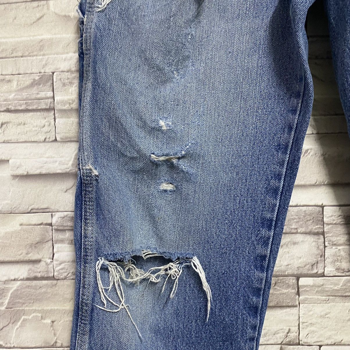 Dickies Vintage Dickies Thrashed Denim Carpenter Pants Size US 31 - 7 Thumbnail