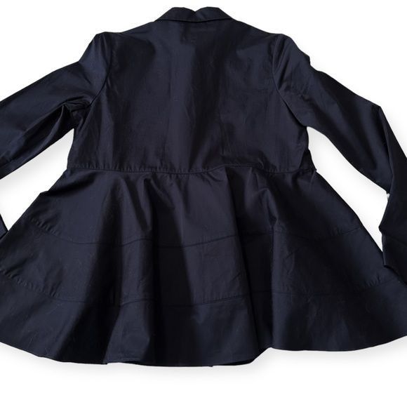 CO NWT CO Navy Blue Tiered Button Down Cotton Shirt, Size M Size M / US 6-8 / IT 42-44 - 15 Thumbnail