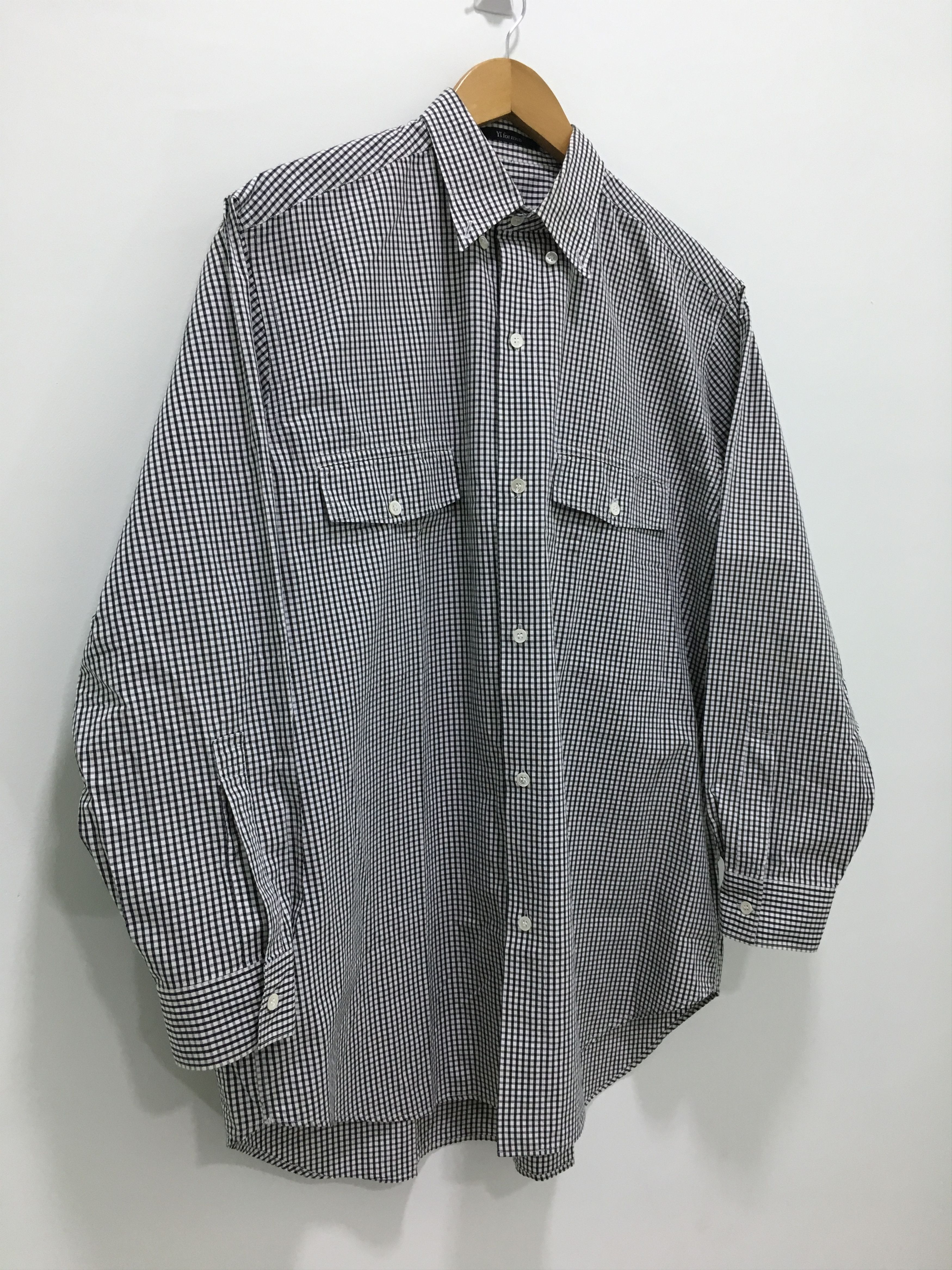 Yohji Yamamoto Y’s For Men Oversize Checked Cotton Shirt Size US L / EU 52-54 / 3 - 5 Thumbnail