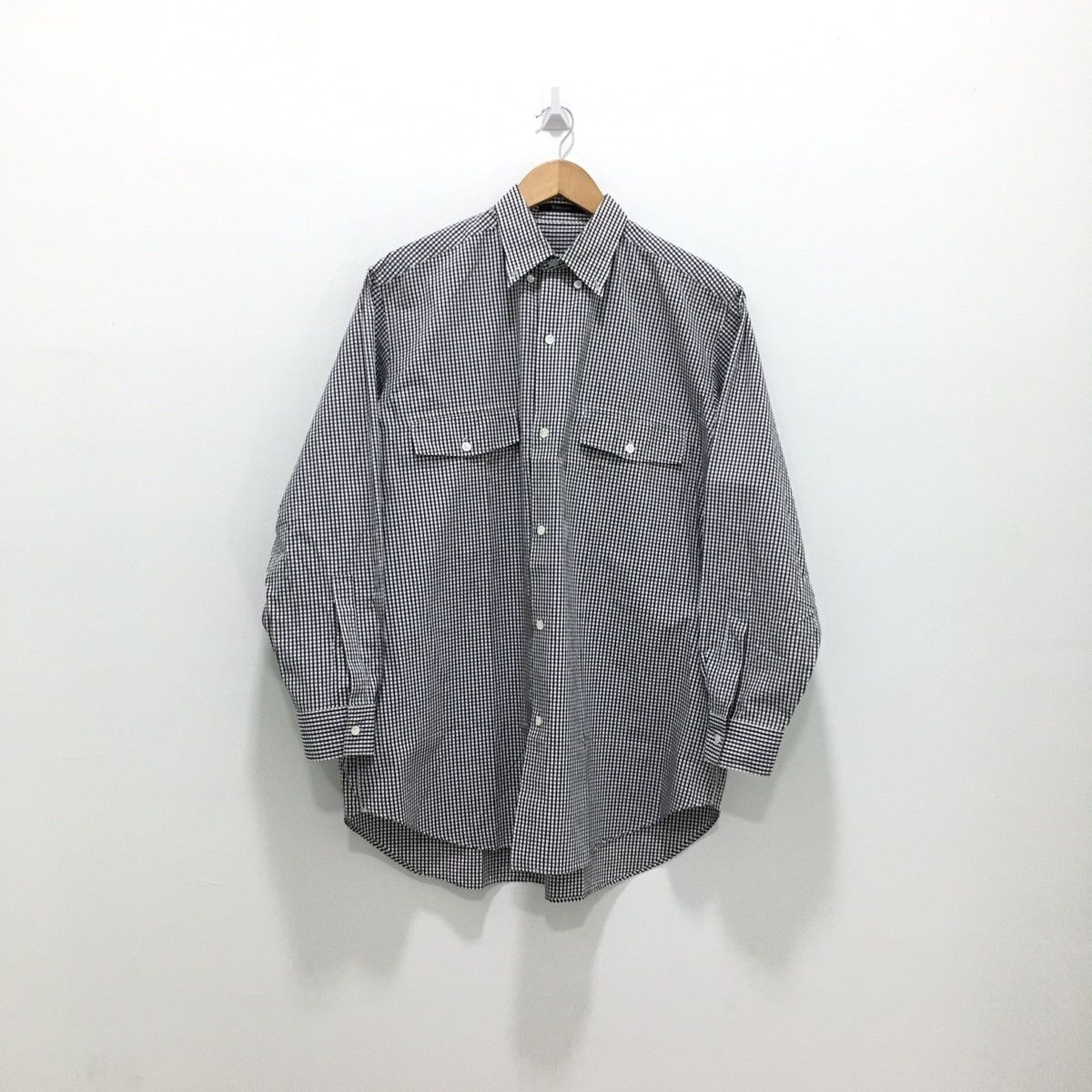 Yohji Yamamoto Y’s For Men Oversize Checked Cotton Shirt Size US L / EU 52-54 / 3 - 1 Thumbnail