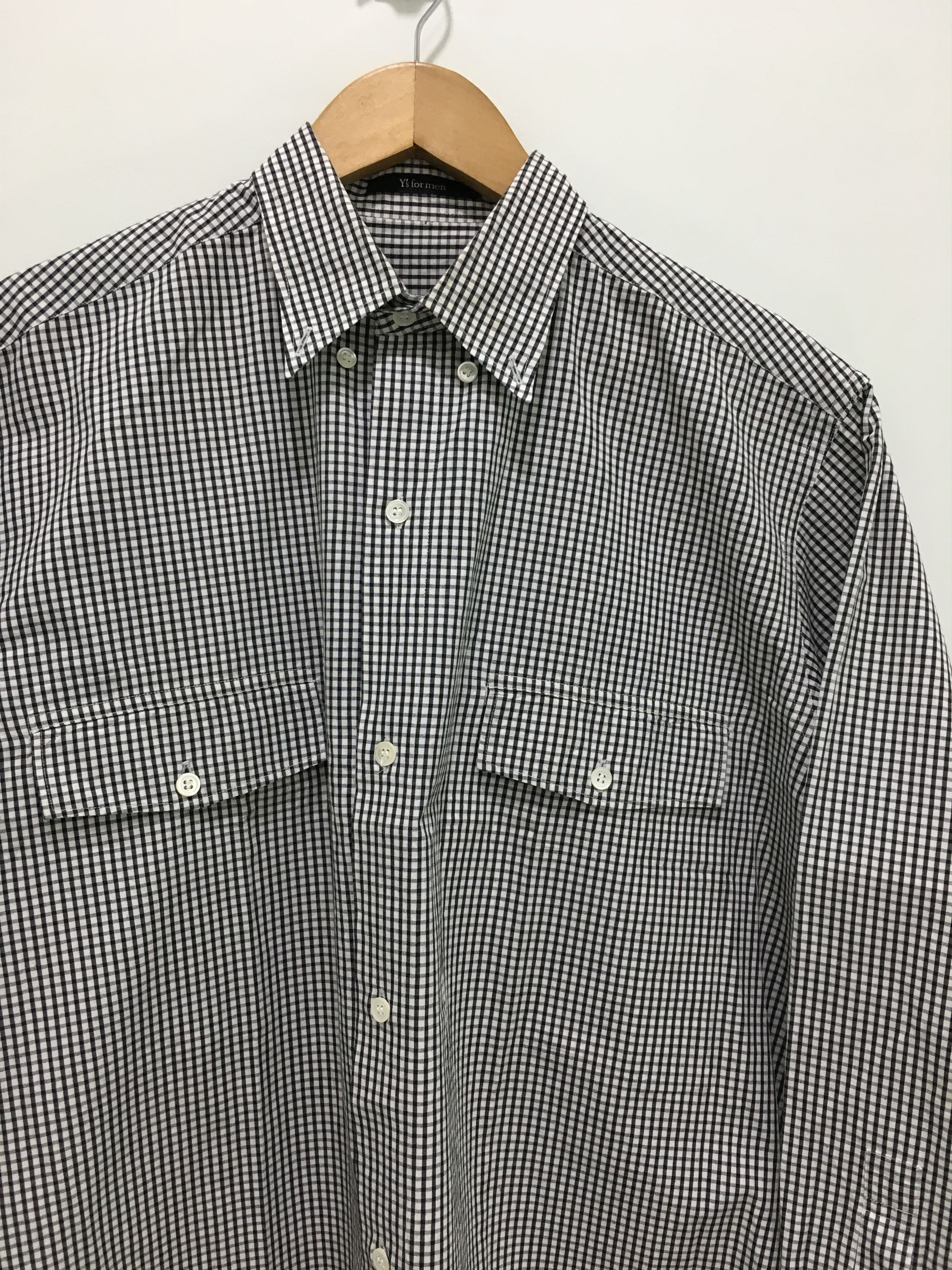 Yohji Yamamoto Y’s For Men Oversize Checked Cotton Shirt Size US L / EU 52-54 / 3 - 6 Thumbnail