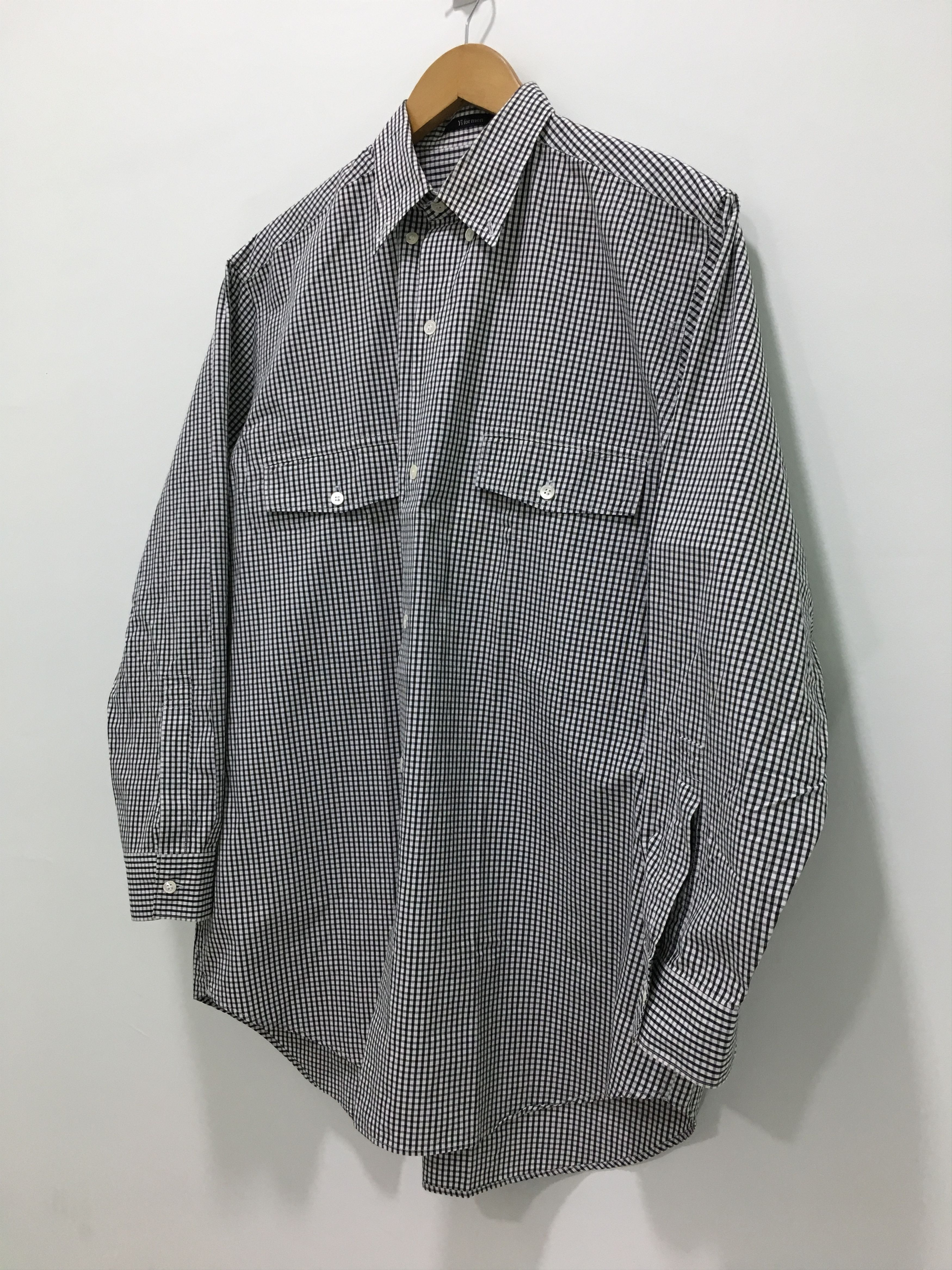 Yohji Yamamoto Y’s For Men Oversize Checked Cotton Shirt Size US L / EU 52-54 / 3 - 4 Thumbnail