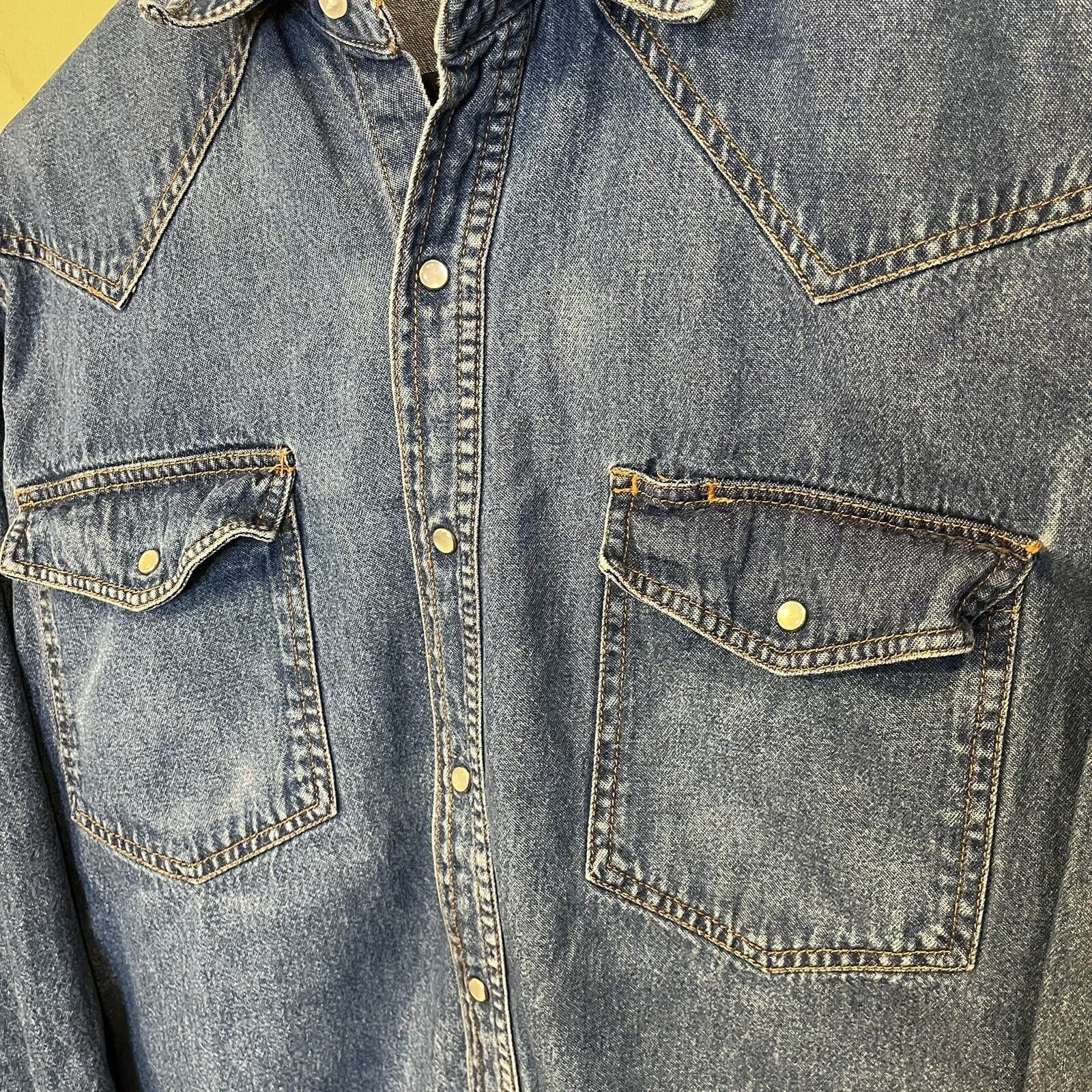 Chemise Vintage Ely Cattleman Homme – Col Snap Perle – Blanche – Taille 17 (34/XL)