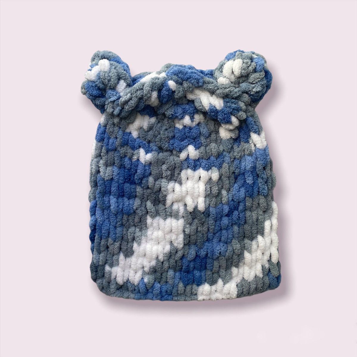 Handmade Handmade Knitted Balaclava Ski Mask Bunny Teddy Style TikTok Size ONE SIZE - 3 Thumbnail