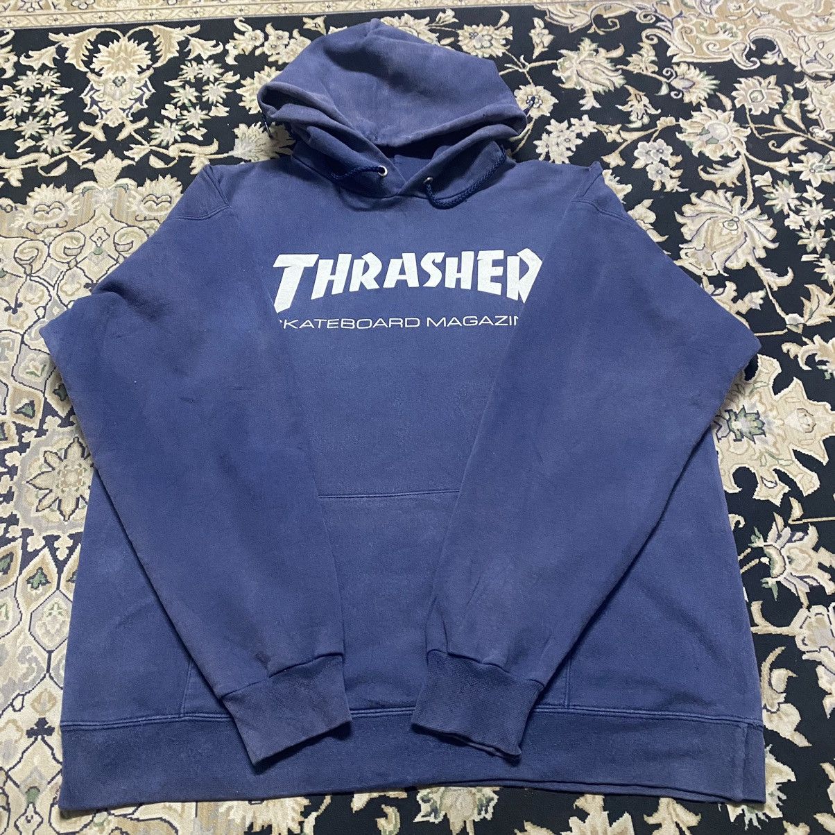 Thrasher Vintage 90s Thrasher Hoodie Sunfaded Size US M / EU 48-50 / 2 - 14 Thumbnail