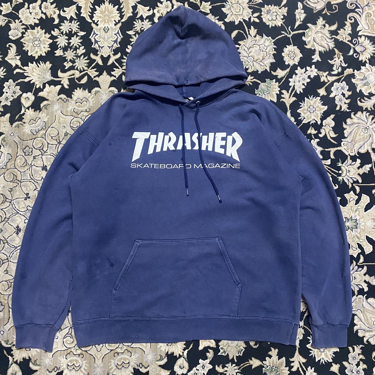 Thrasher Vintage 90s Thrasher Hoodie Sunfaded Size US M / EU 48-50 / 2 - 3 Thumbnail