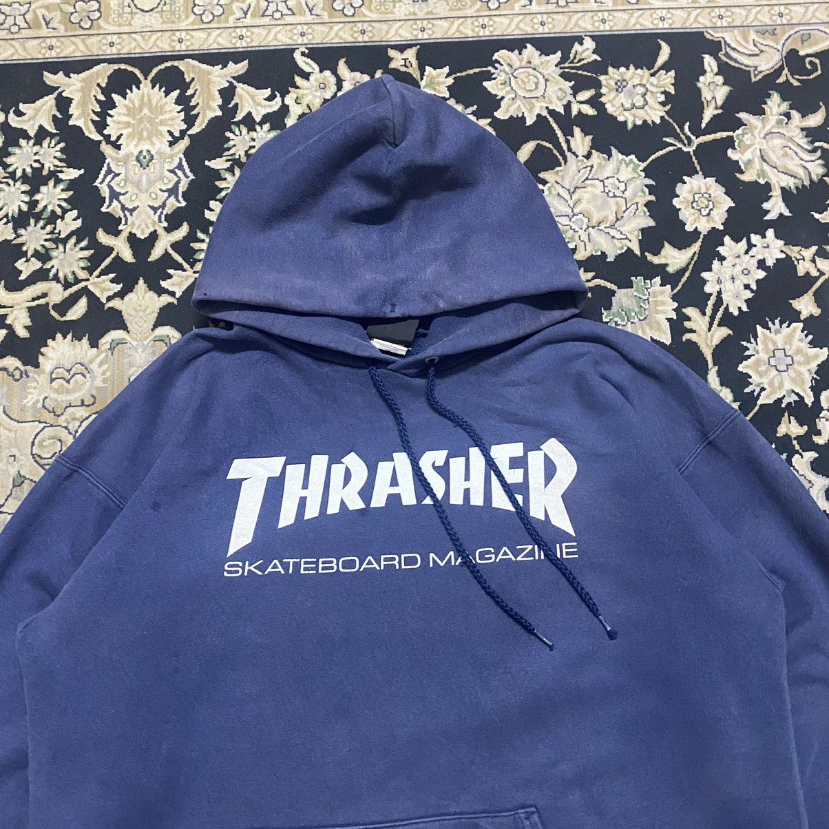 Thrasher Vintage 90s Thrasher Hoodie Sunfaded Size US M / EU 48-50 / 2 - 7 Thumbnail
