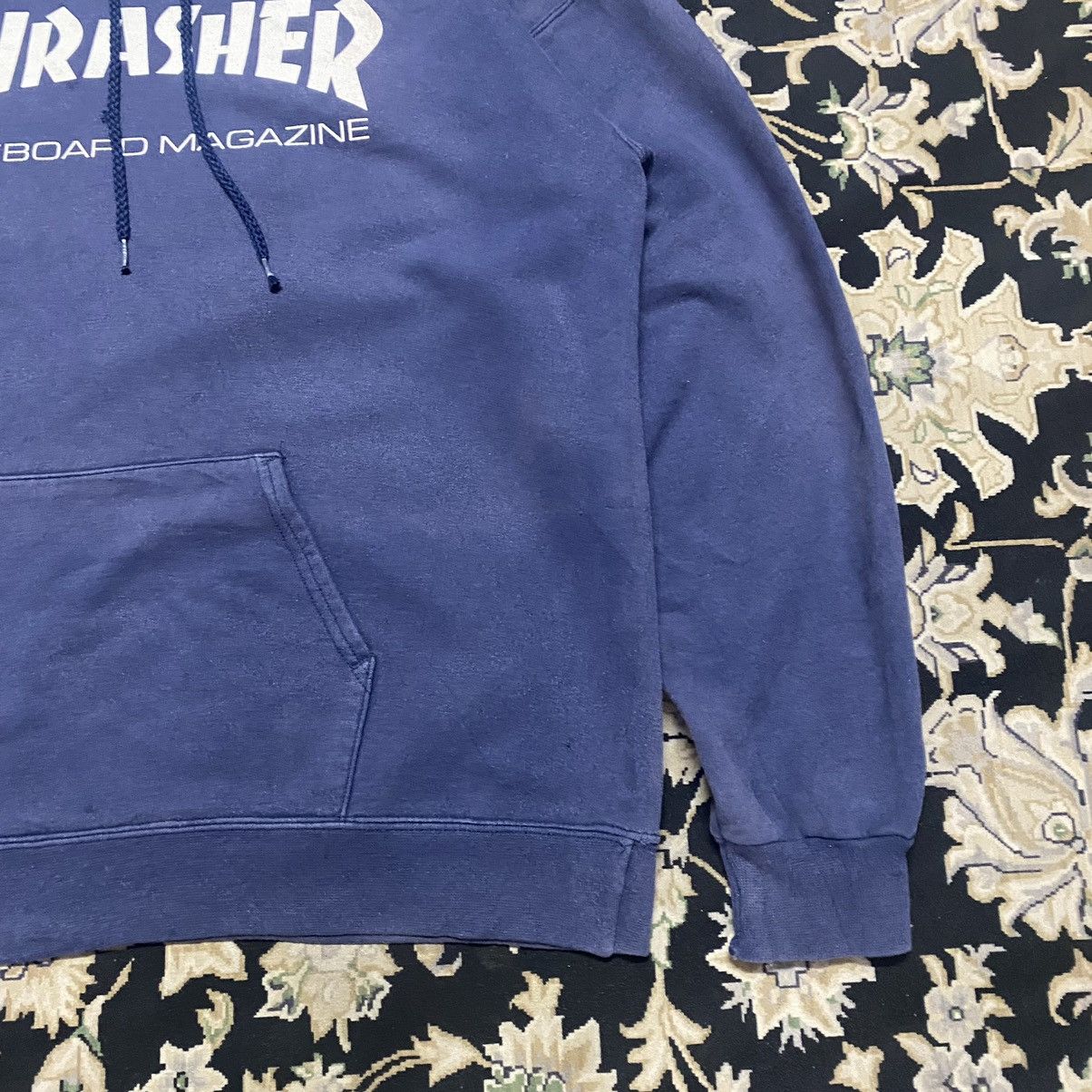 Thrasher Vintage 90s Thrasher Hoodie Sunfaded Size US M / EU 48-50 / 2 - 6 Thumbnail
