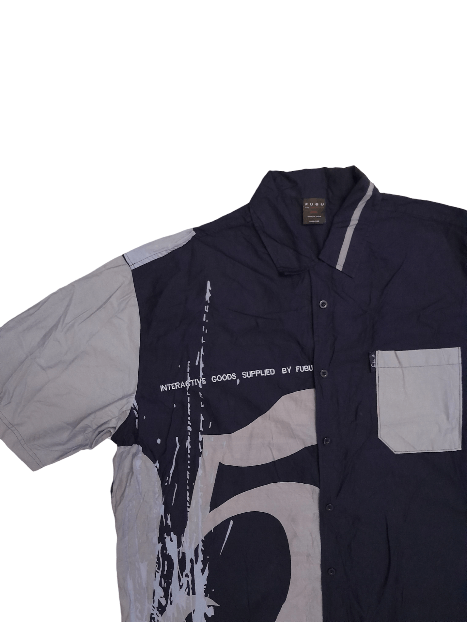 Fubu Fubu Collection Oversized Big Logo Shirt Button (E774) Size US XXL / EU 58 / 5 - 4 Thumbnail