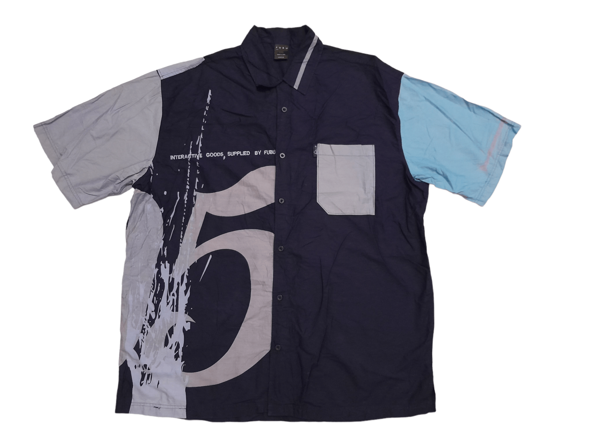 Fubu Fubu Collection Oversized Big Logo Shirt Button (E774) Size US XXL / EU 58 / 5 - 3 Thumbnail