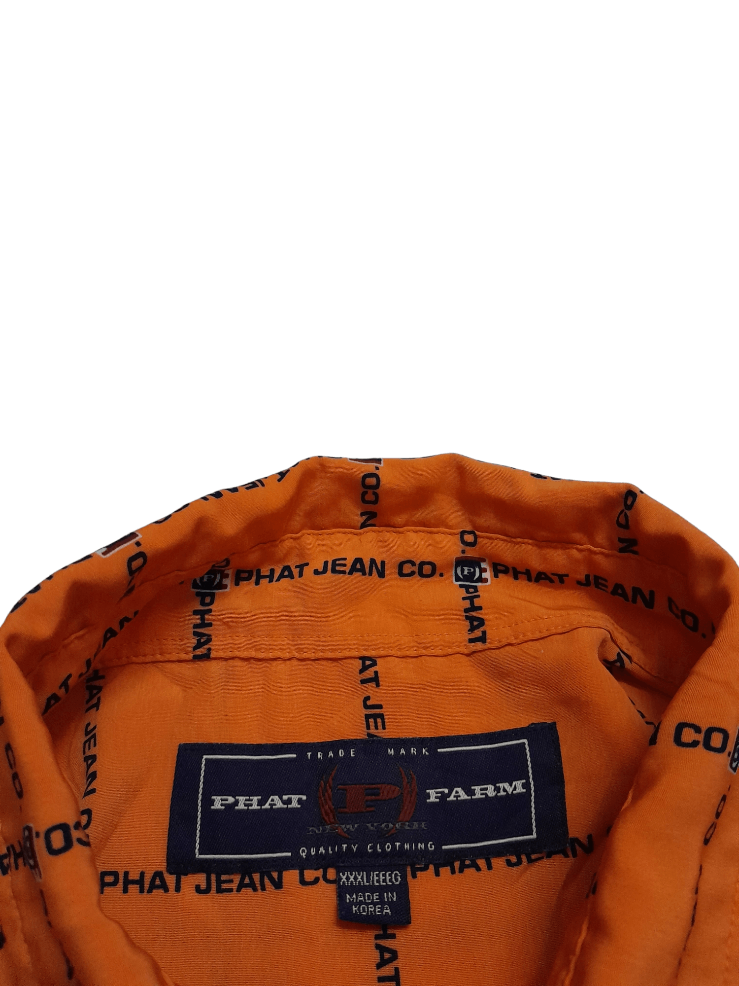 Phat Farm Phat Farm Allover Logo Oversized Shirt Button (E775) Size US XXL / EU 58 / 5 - 5 Thumbnail