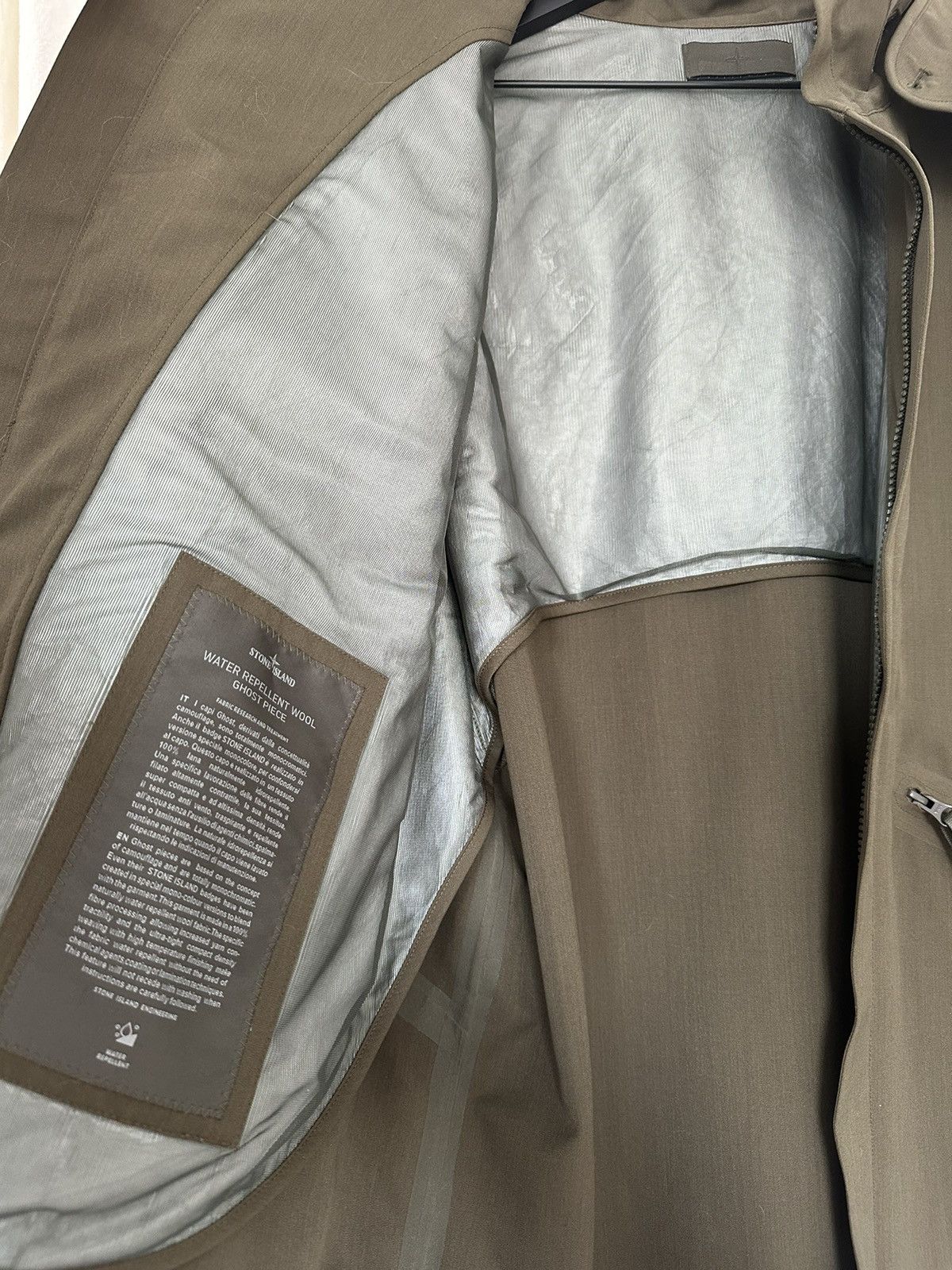Stone Island Water Repellent Wool Ghost Piece Rain Jacket Size US XL / EU 56 / 4 - 8 Thumbnail