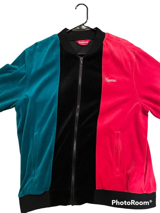 Supreme Supreme Velour Zip Up Jacket Grailed