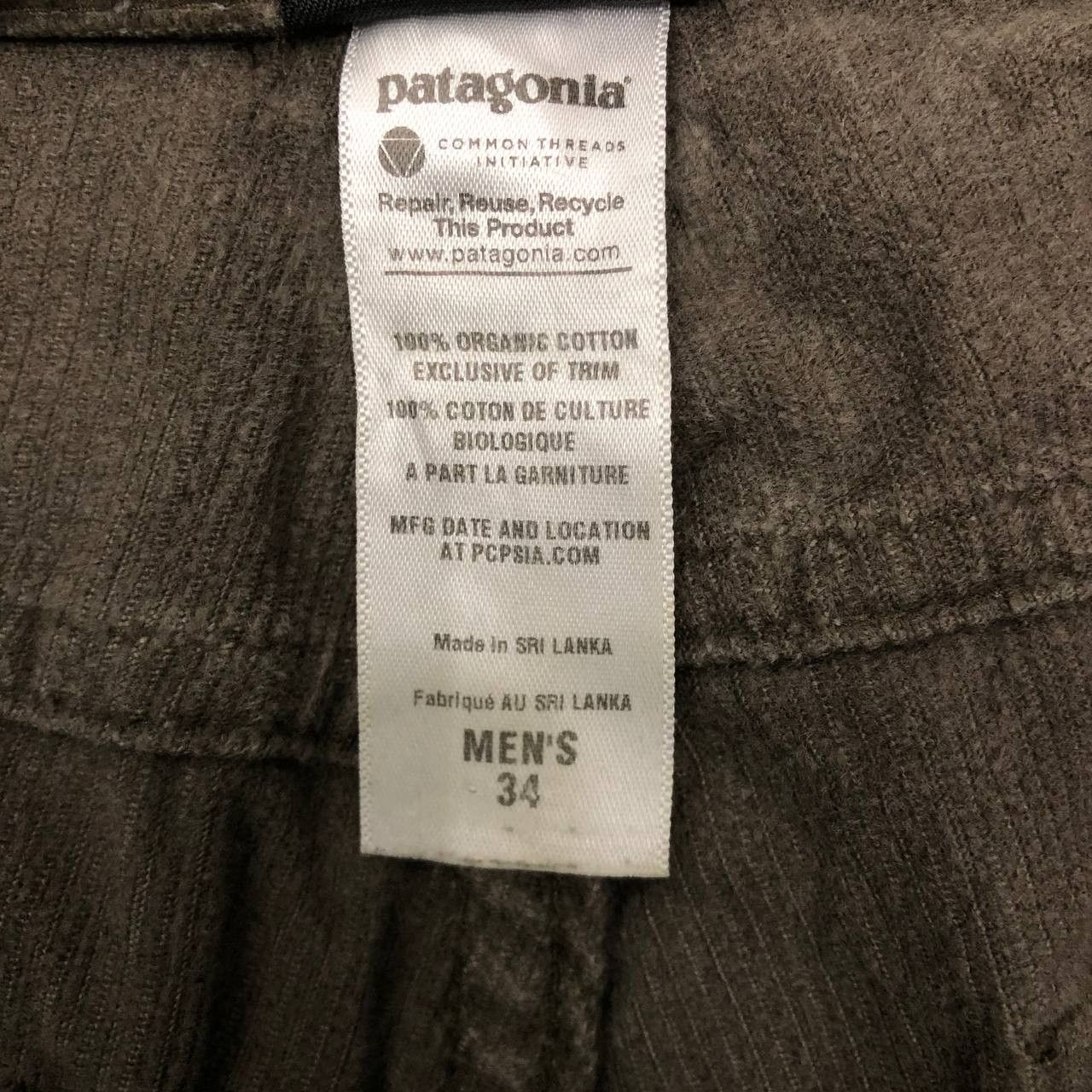 Patagonia P457 PATAGONIA x ORGANIC COTTON CORDUROY JEANS Size US 34 / EU 50 - 6 Thumbnail