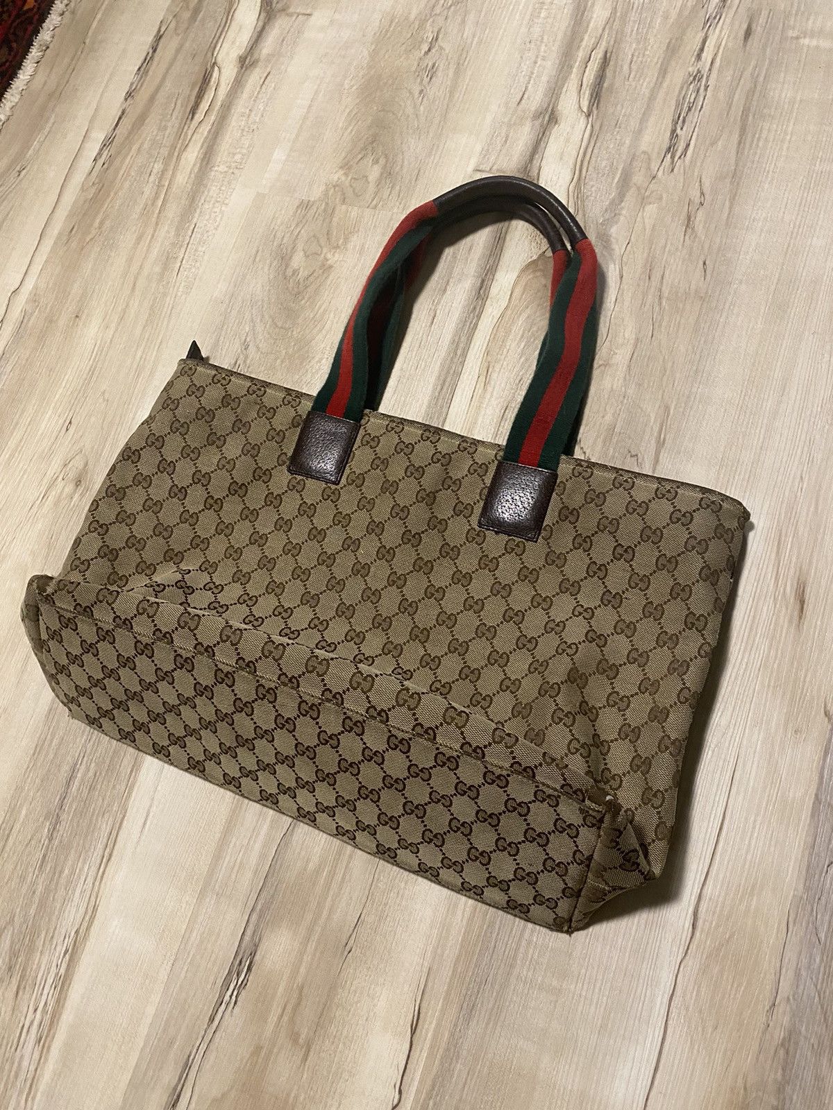 Gucci Gucci GG Canvas Web Diaper Tote Vintage Monogram Bag Size ONE SIZE - 4 Thumbnail