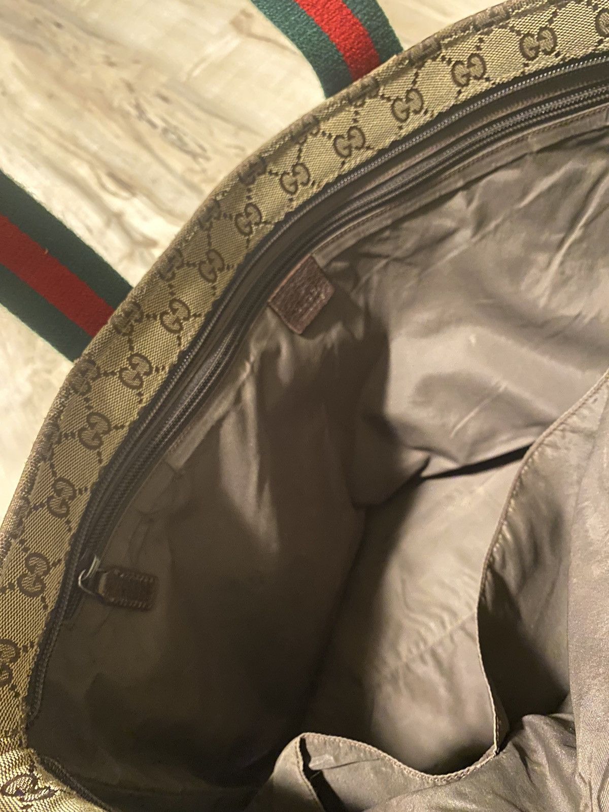 Gucci Gucci GG Canvas Web Diaper Tote Vintage Monogram Bag Size ONE SIZE - 13 Thumbnail