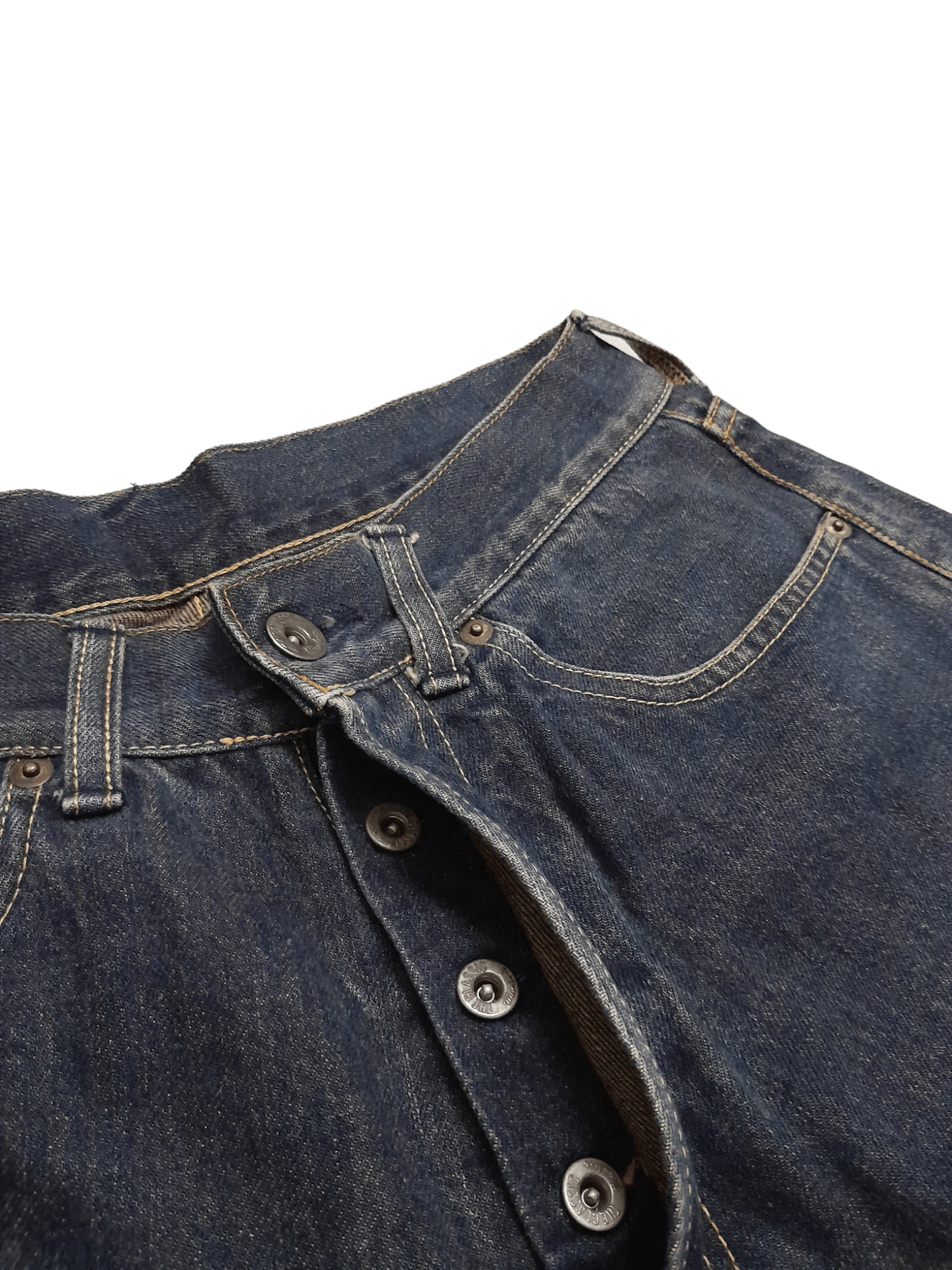Designer × Japanese Brand Bon Marlen Designer Japan Selvedge Rusty Denim (E768) Size US 26 / EU 42 - 7 Thumbnail