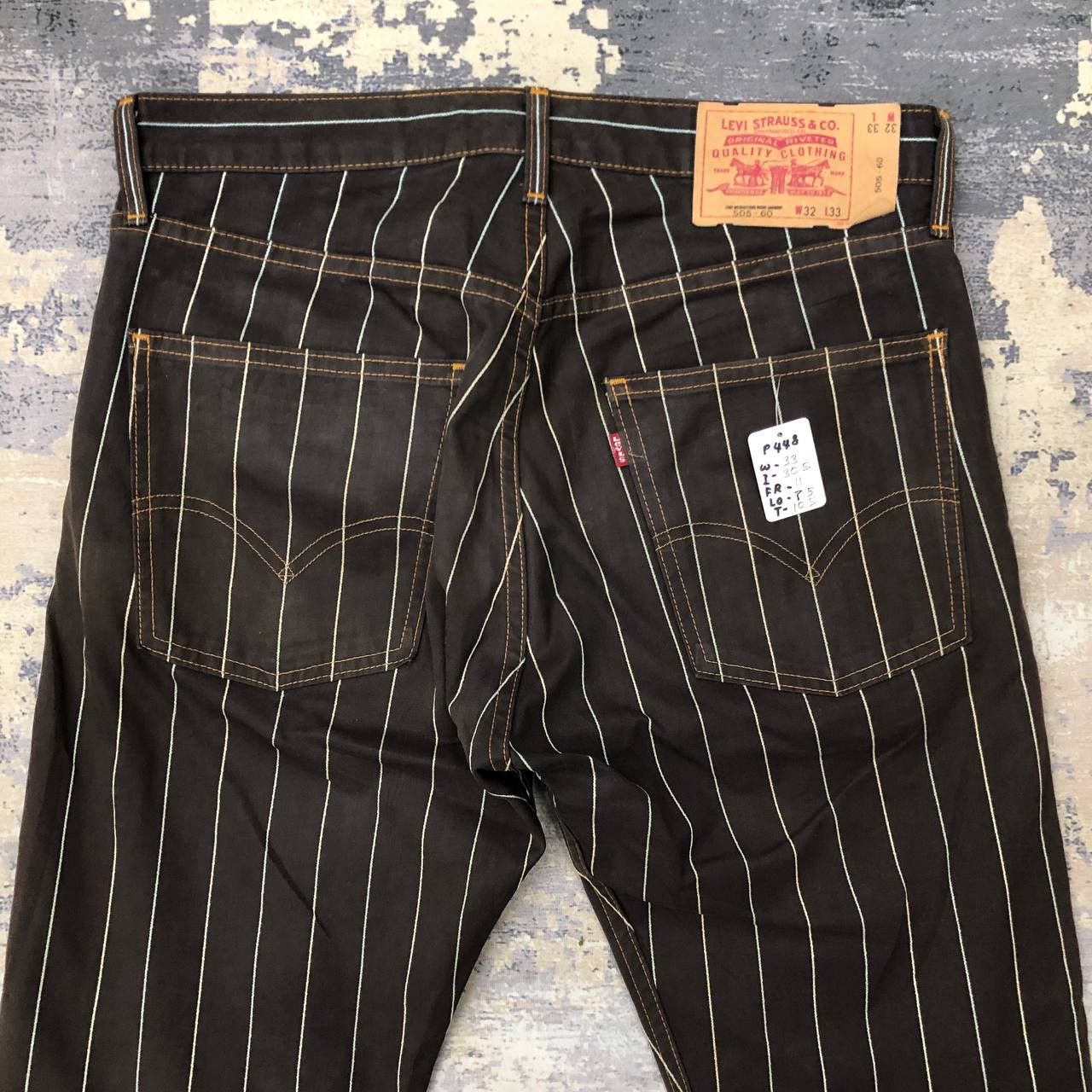 Levi's P448 VTG LEVI'S STRIPPED SKINNY JEANS Size US 33 - 4 Thumbnail
