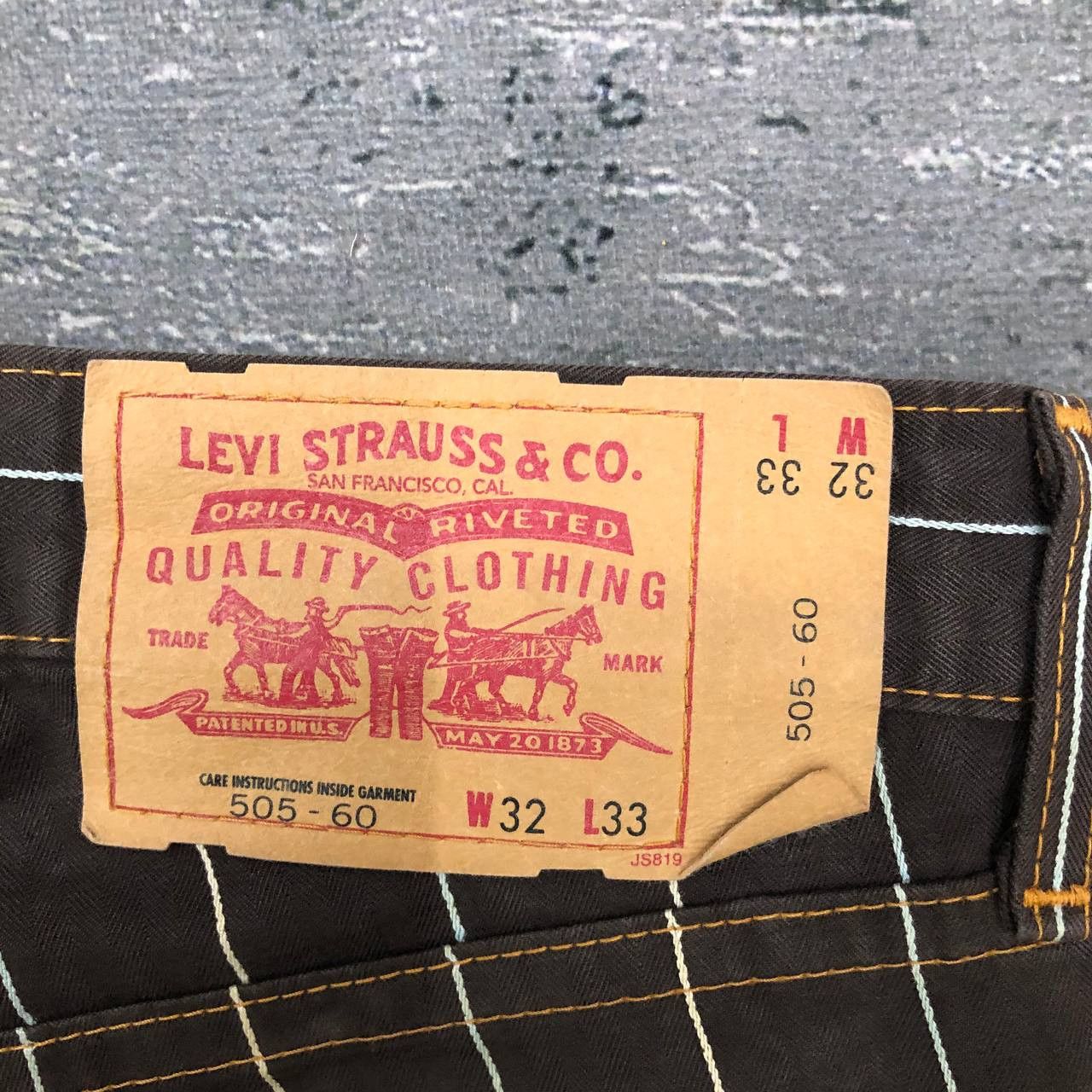 Levi's P448 VTG LEVI'S STRIPPED SKINNY JEANS Size US 33 - 5 Thumbnail