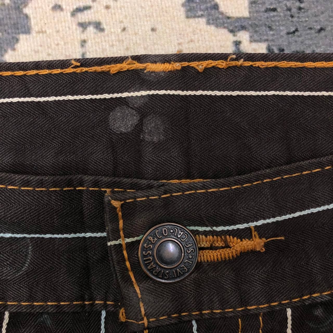 Levi's P448 VTG LEVI'S STRIPPED SKINNY JEANS Size US 33 - 7 Thumbnail